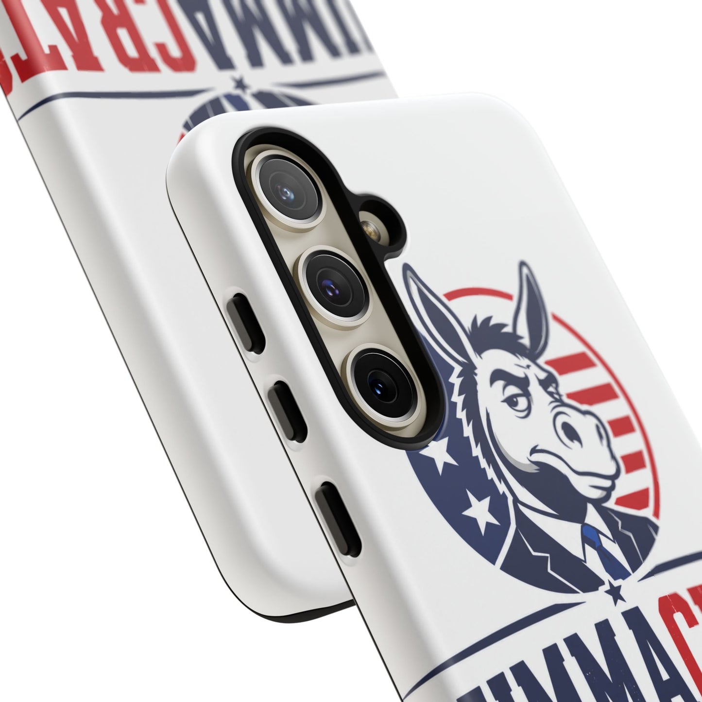Phone Case — 'DemmaCrat' Political Donkey Design, Patriotic Anti-Democrat Graphic