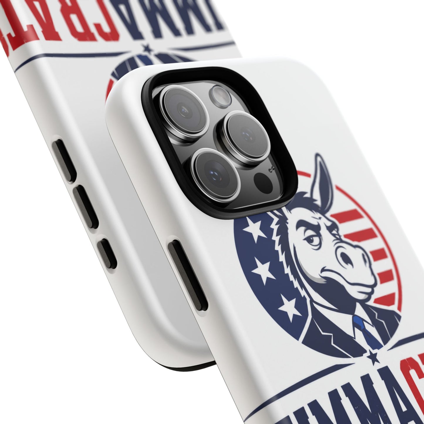Phone Case — 'DemmaCrat' Political Donkey Design, Patriotic Anti-Democrat Graphic