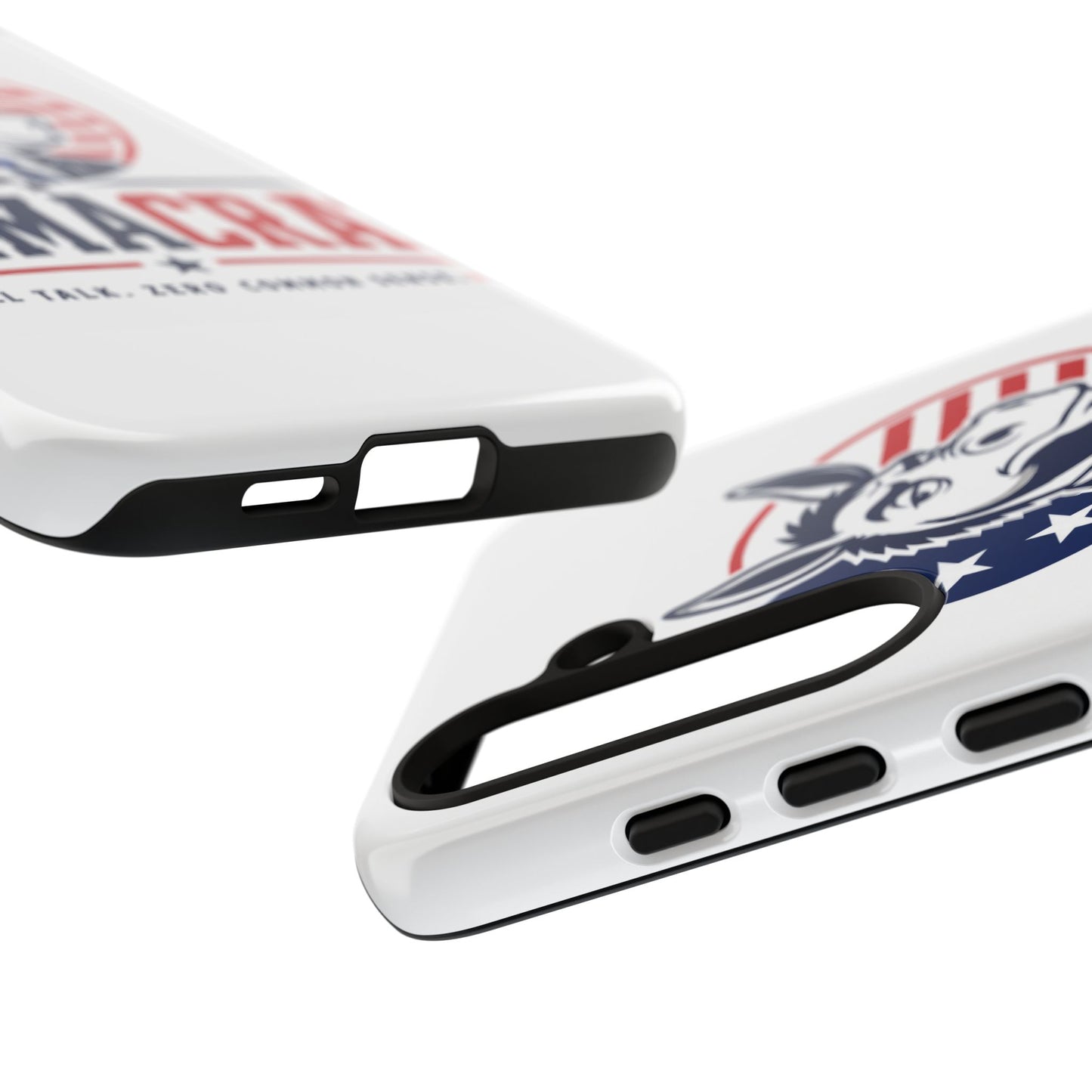 Phone Case — 'DemmaCrat' Political Donkey Design, Patriotic Anti-Democrat Graphic