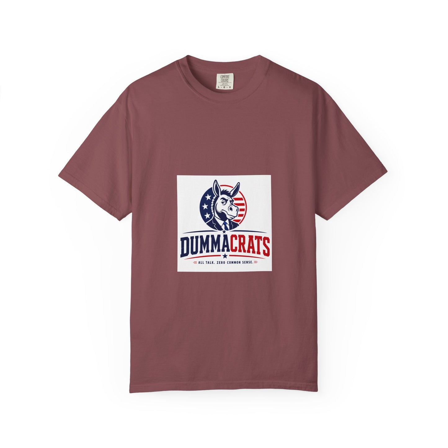 Political Satire T‑Shirt — "Dummacrats" Patriotic Donkey Graphic