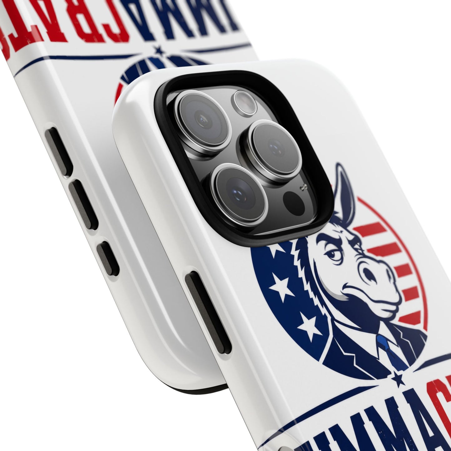 Phone Case — 'DemmaCrat' Political Donkey Design, Patriotic Anti-Democrat Graphic