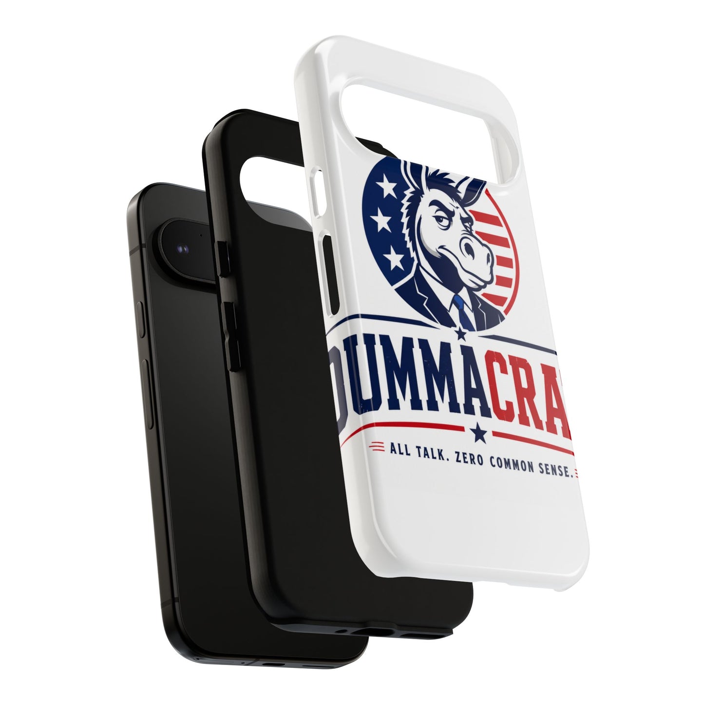 Phone Case — 'DemmaCrat' Political Donkey Design, Patriotic Anti-Democrat Graphic