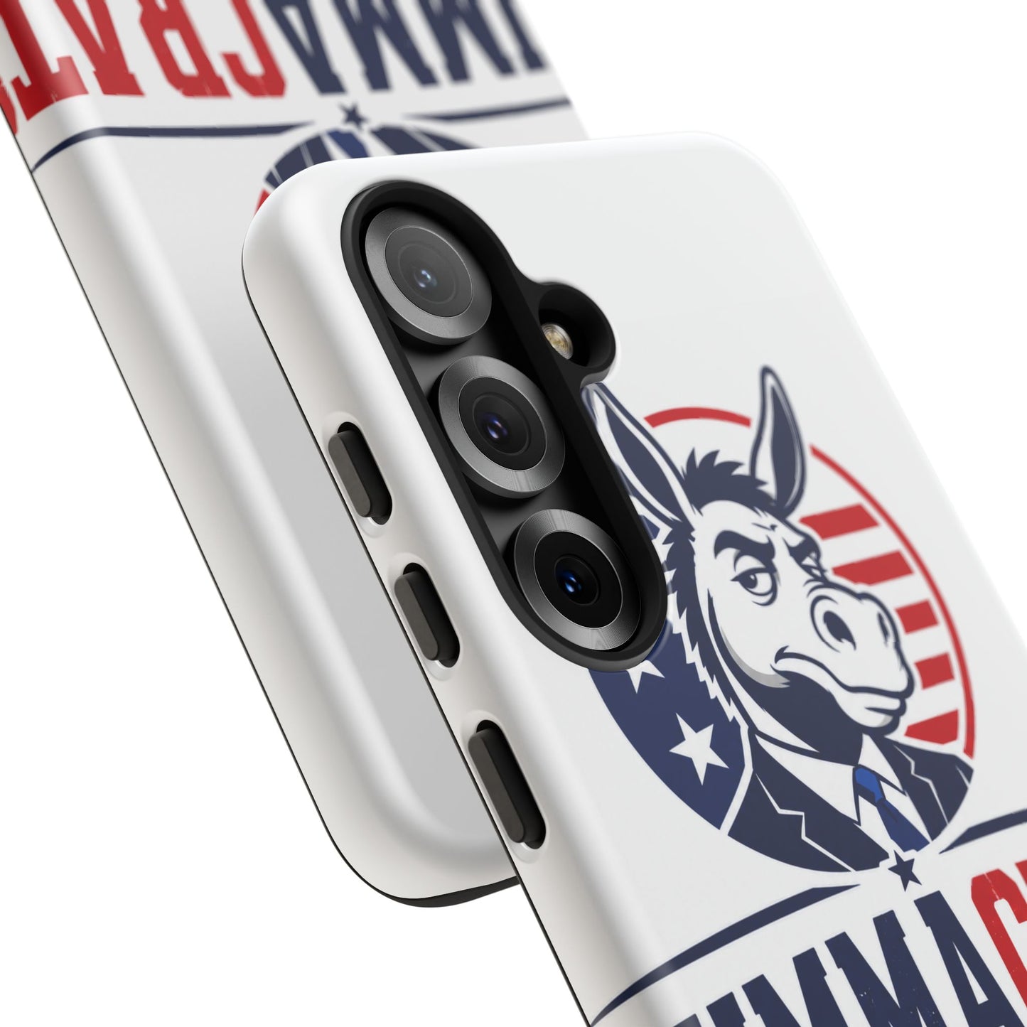 Phone Case — 'DemmaCrat' Political Donkey Design, Patriotic Anti-Democrat Graphic