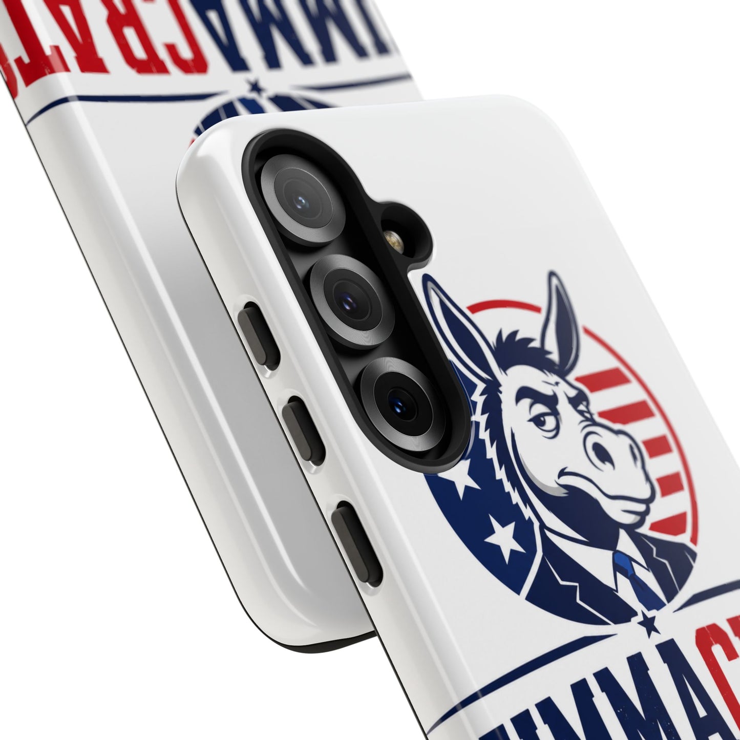 Phone Case — 'DemmaCrat' Political Donkey Design, Patriotic Anti-Democrat Graphic