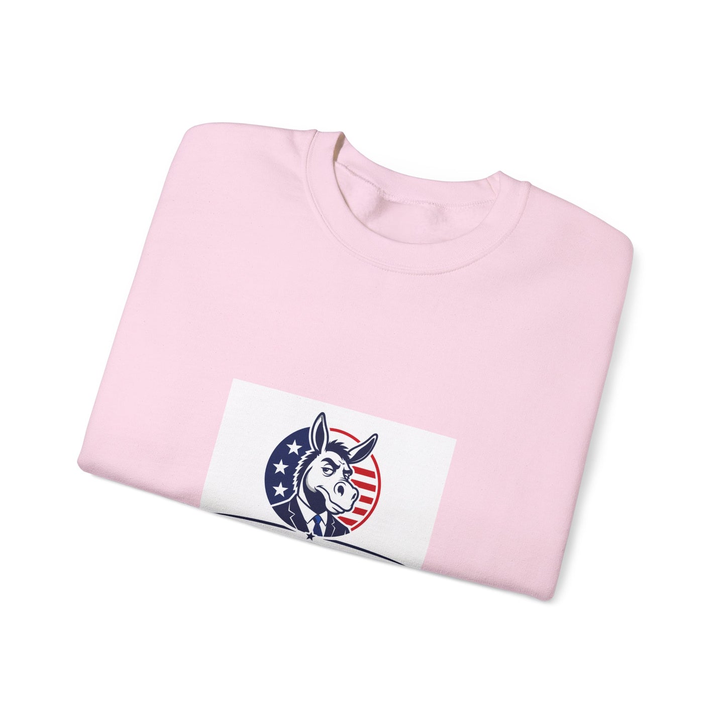 Crewneck Sweatshirt — 'Dummacrats' Patriotic Donkey Graphic