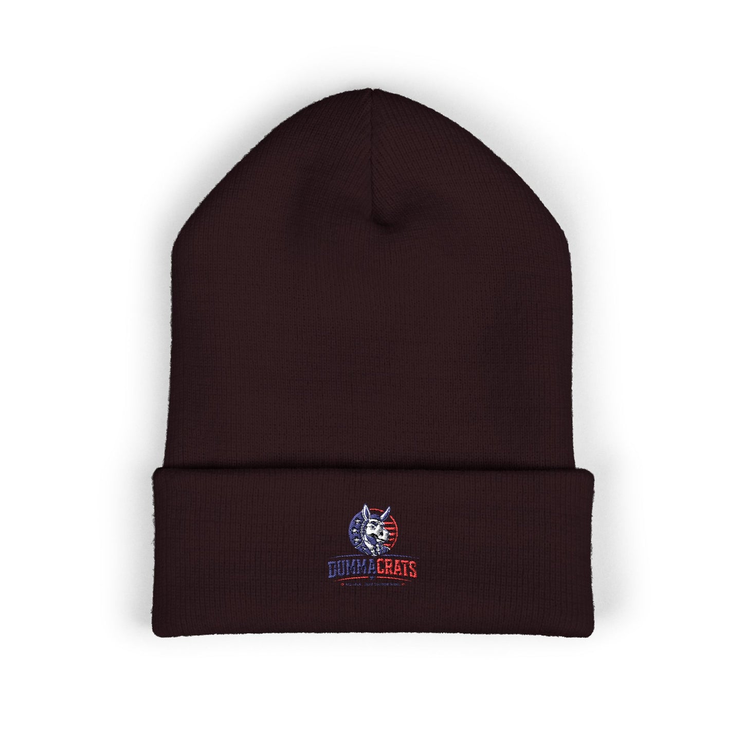 Patriotic Bulldog Embroidered Cuffed Beanie