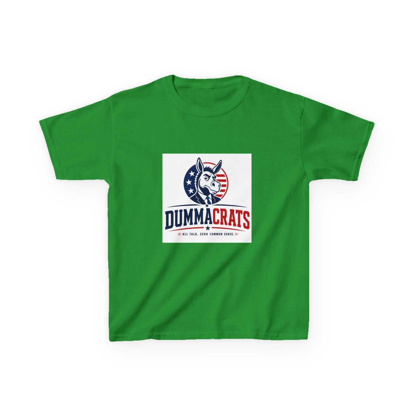 Kids Tee — "Dummacr@ts" Patriotic Donkey Graphic