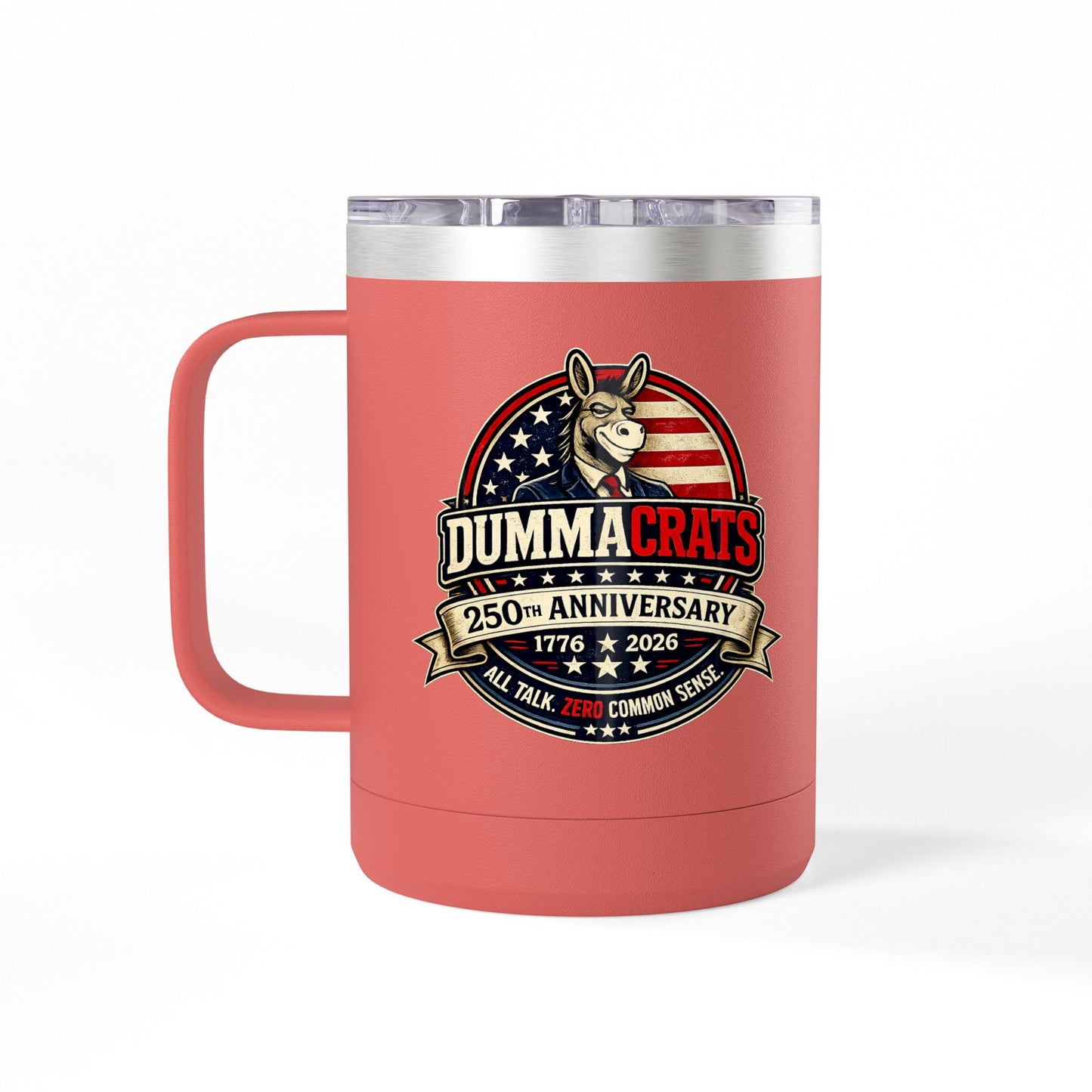 Veteran Muscle Coffee Tumbler 15oz — American Flag 'Veterans' Shield Travel Mug