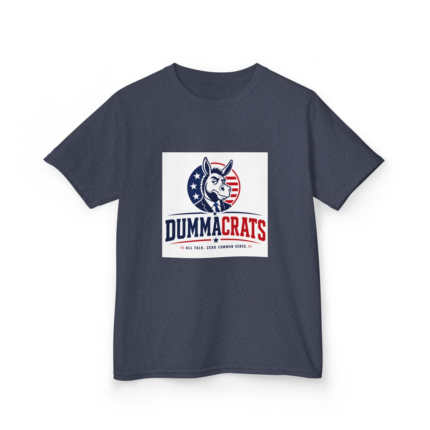 Kids Tee — "Dummacr@ts" Patriotic Donkey Graphic