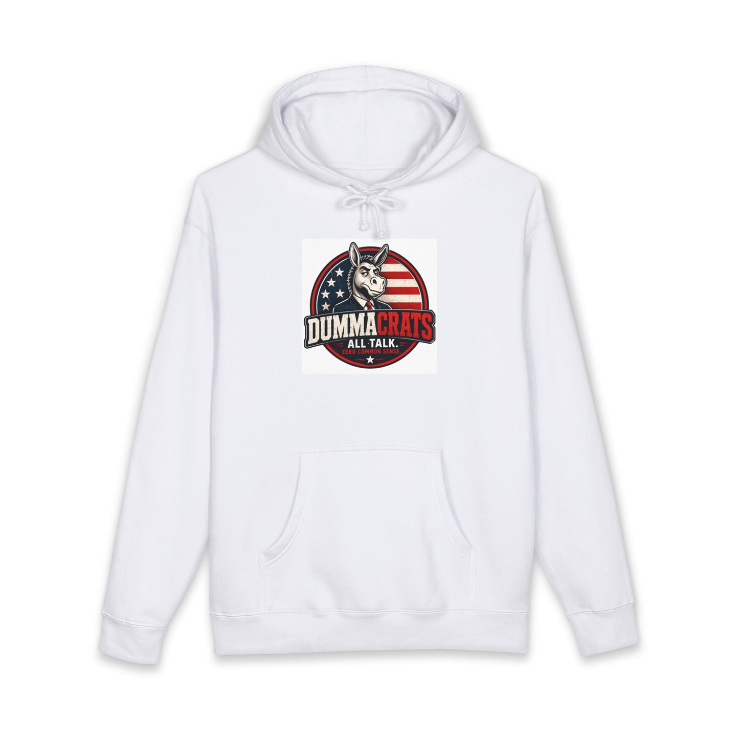 Dummacrats All Talk Hoodie – Political Satire Pullover with Donkey Logo