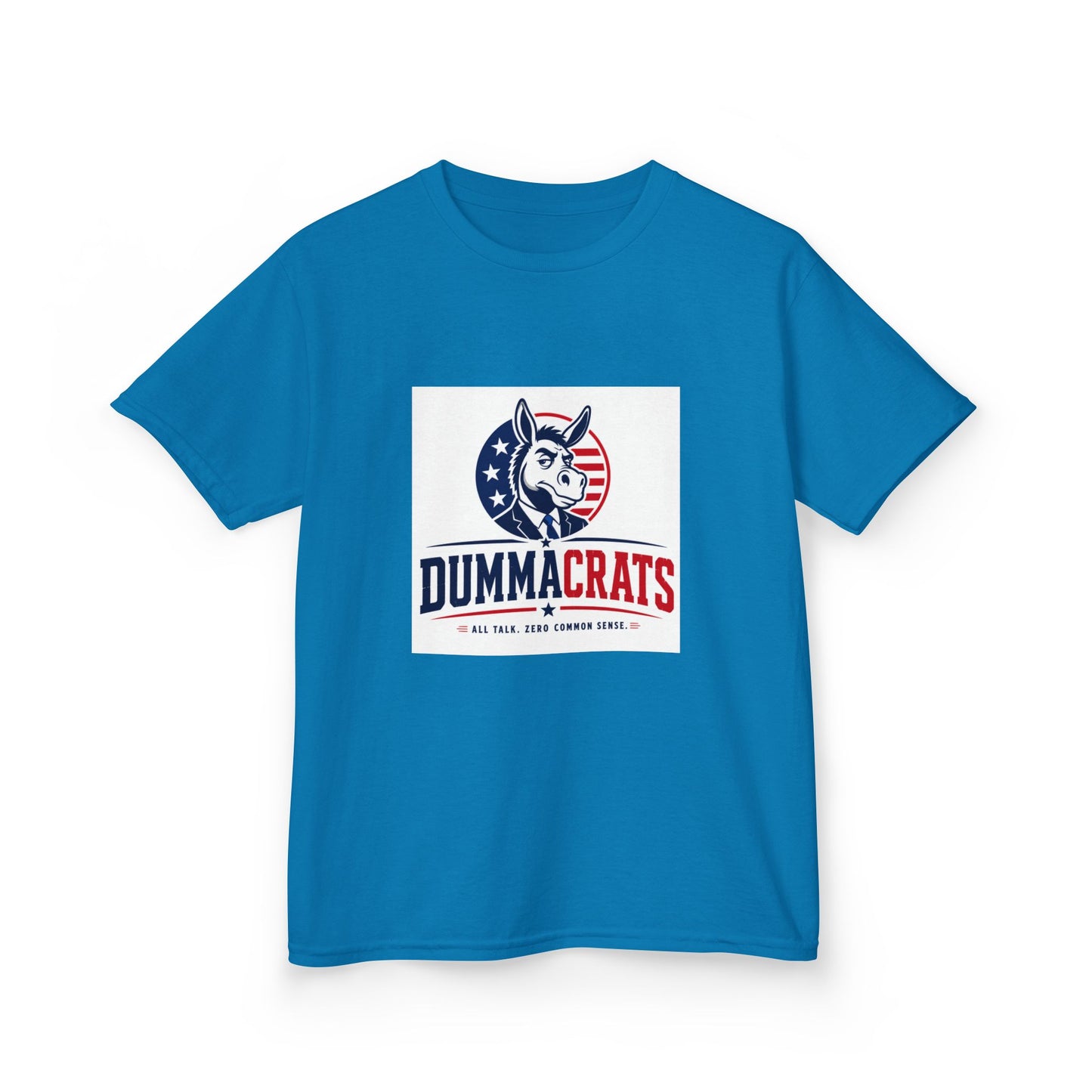 Kids Tee — "Dummacr@ts" Patriotic Donkey Graphic