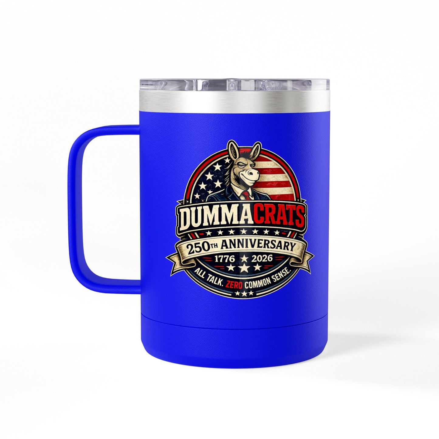 Veteran Muscle Coffee Tumbler 15oz — American Flag 'Veterans' Shield Travel Mug