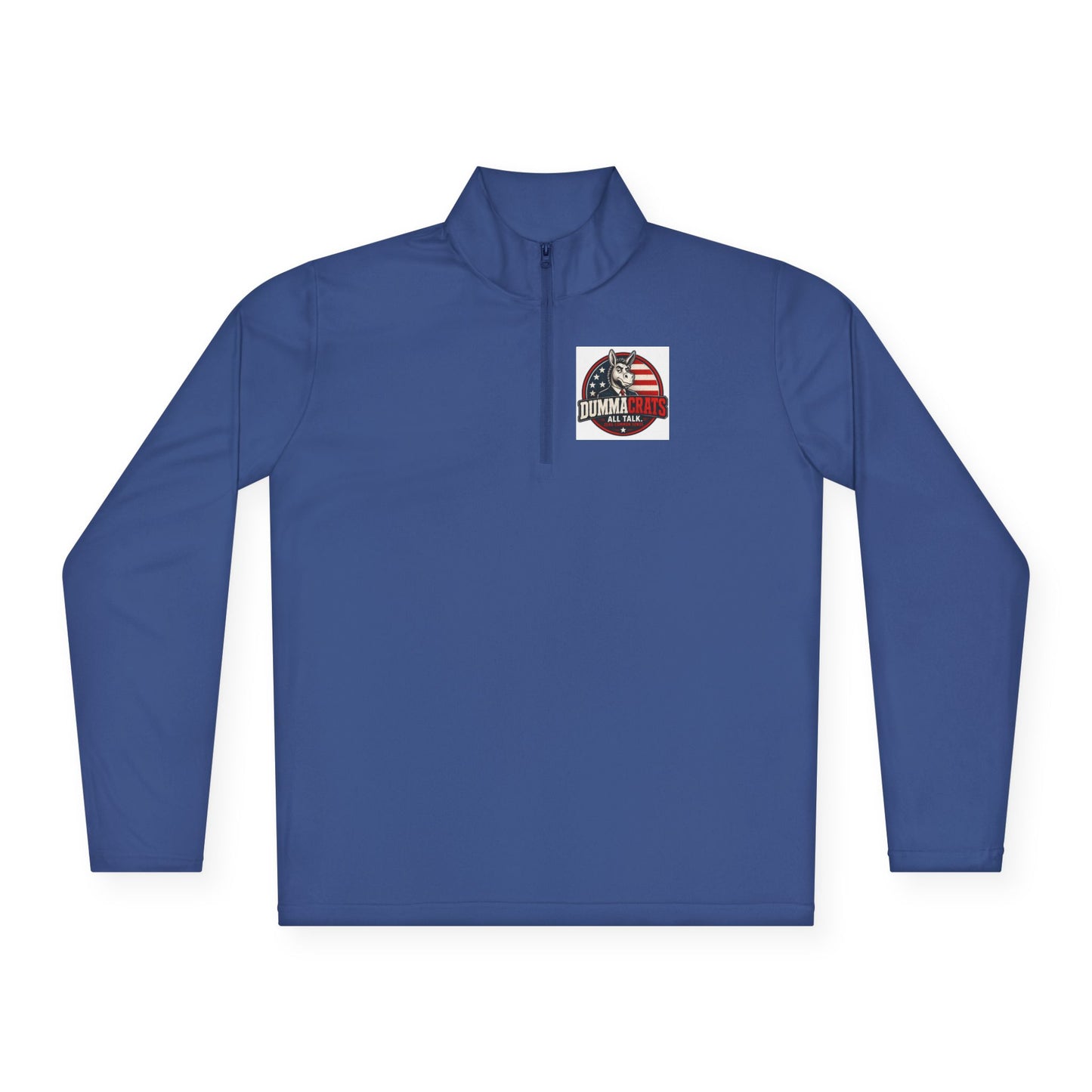 Quarter-Zip Pullover - Trump 2024 Helmet American Flag Logo