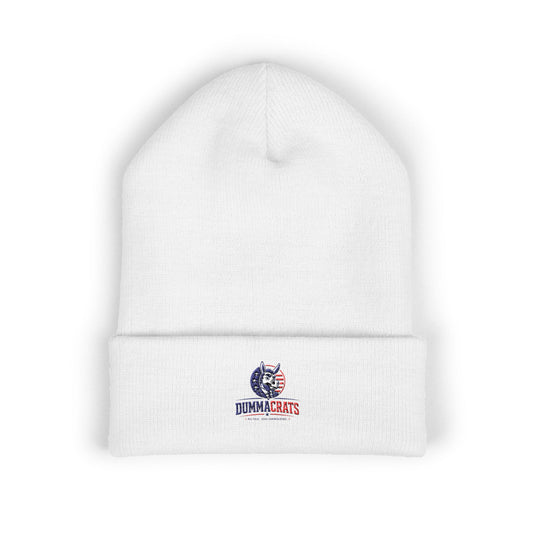 Patriotic Bulldog Embroidered Cuffed Beanie