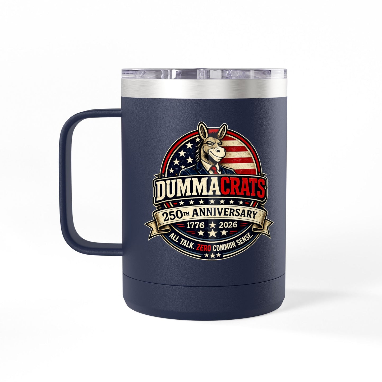 Veteran Muscle Coffee Tumbler 15oz — American Flag 'Veterans' Shield Travel Mug
