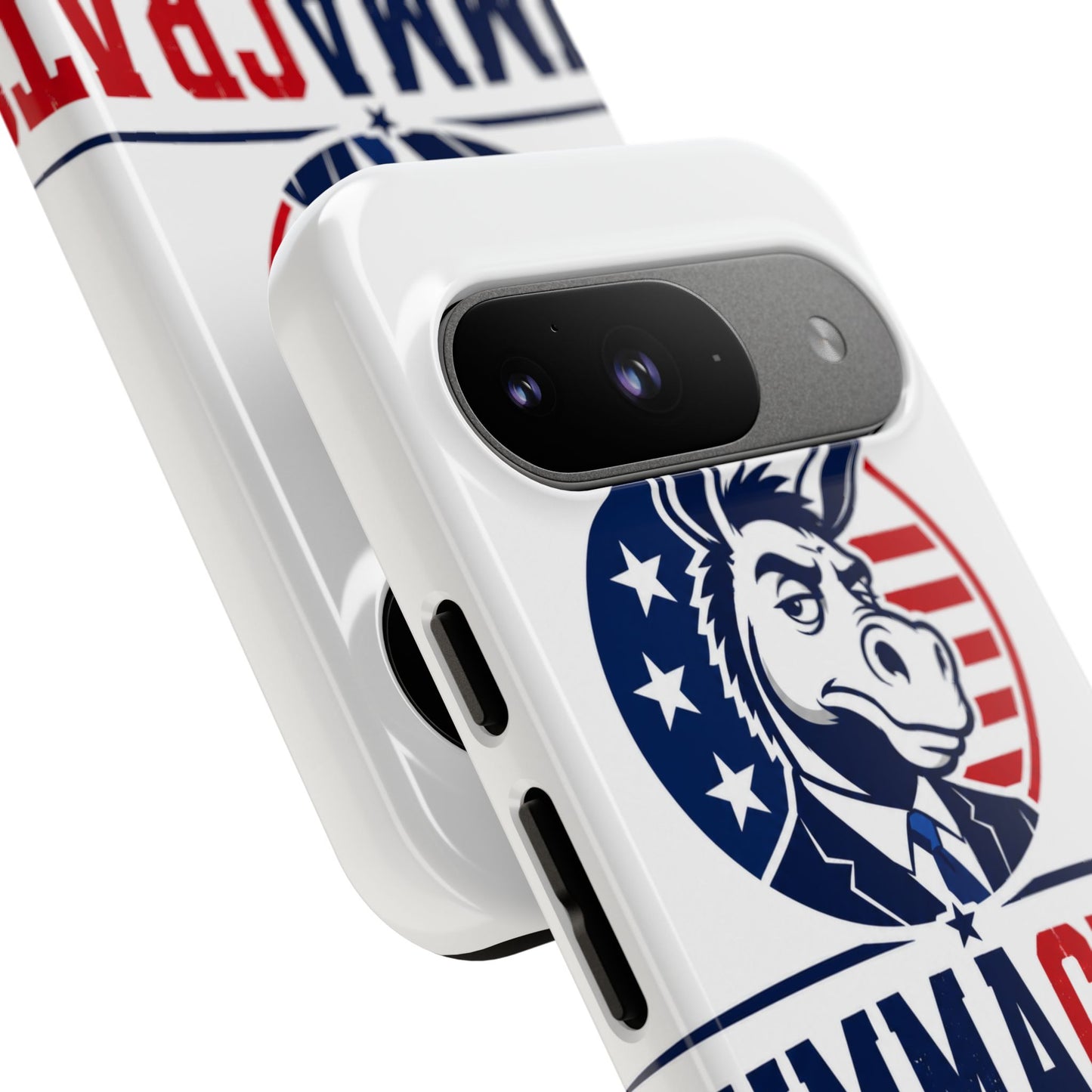 Phone Case — 'DemmaCrat' Political Donkey Design, Patriotic Anti-Democrat Graphic