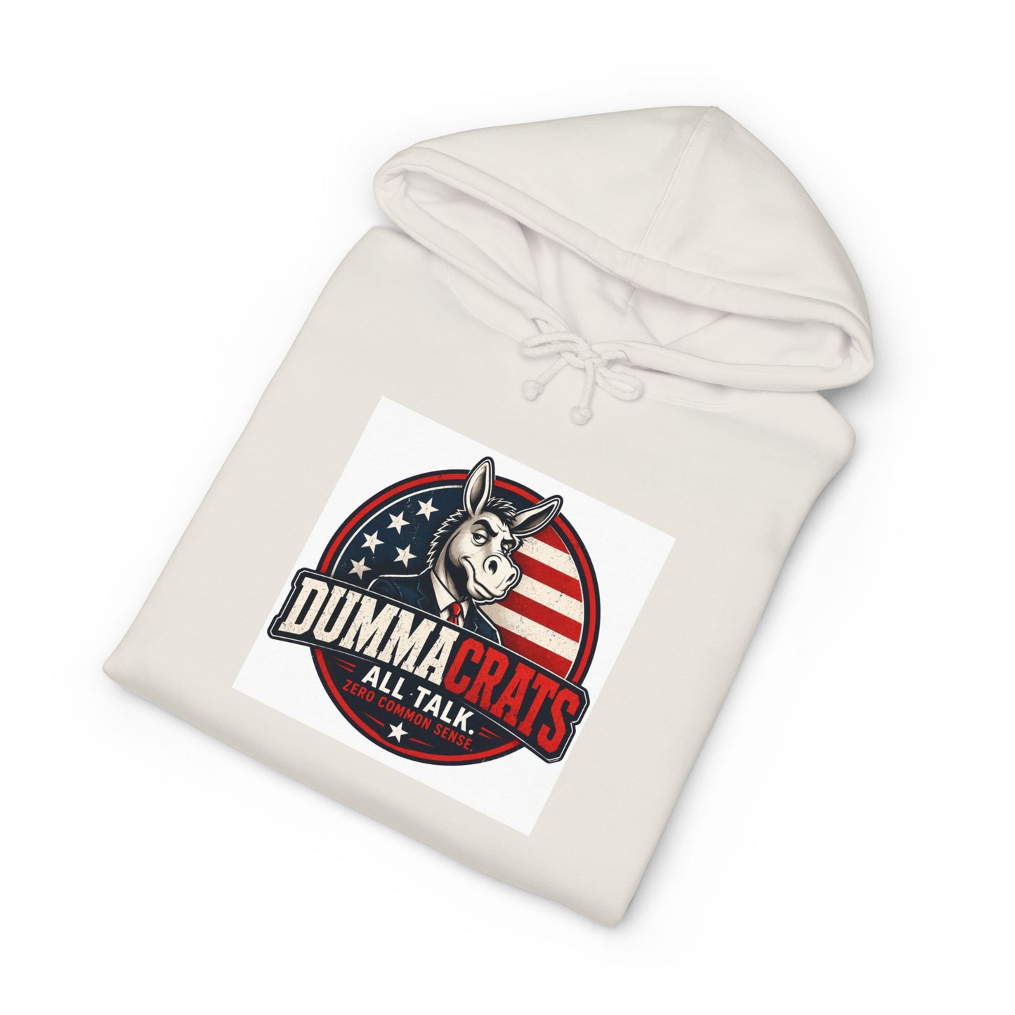 Dummacrats All Talk Hoodie – Political Satire Pullover with Donkey Logo