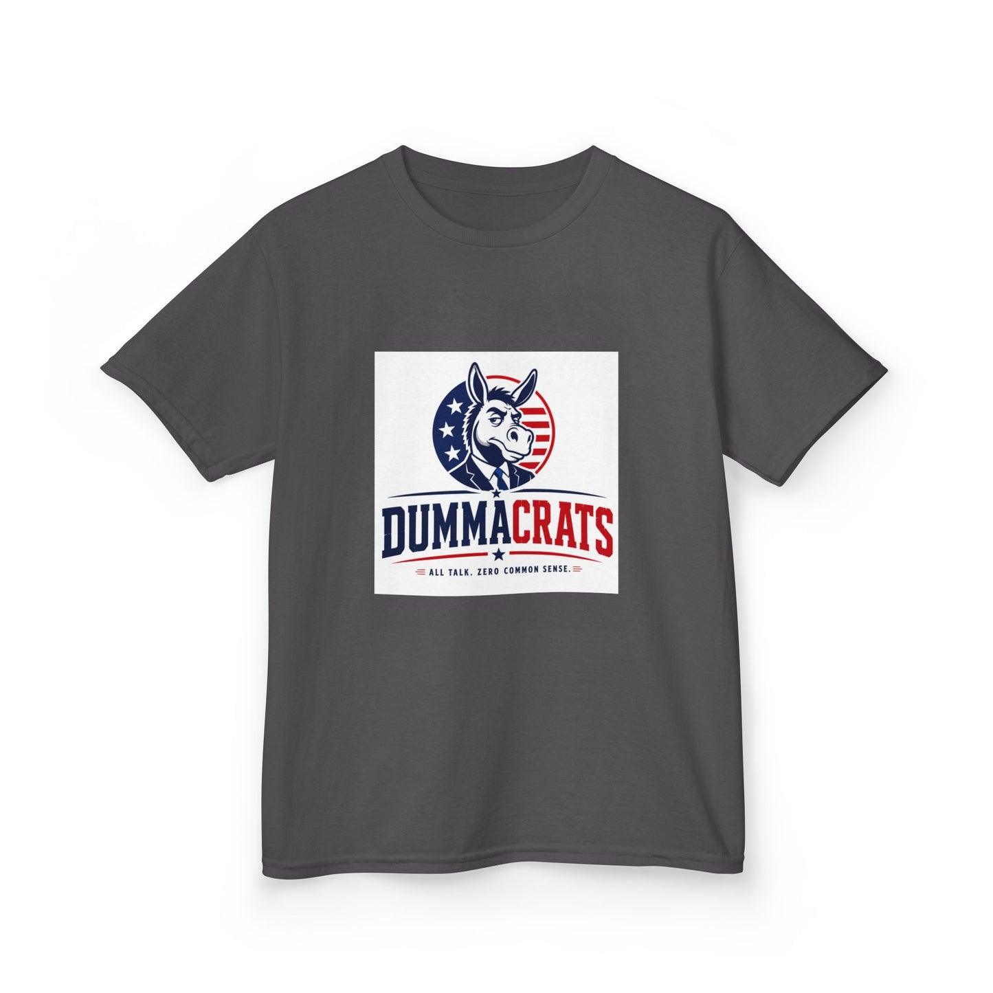 Kids Tee — "Dummacr@ts" Patriotic Donkey Graphic