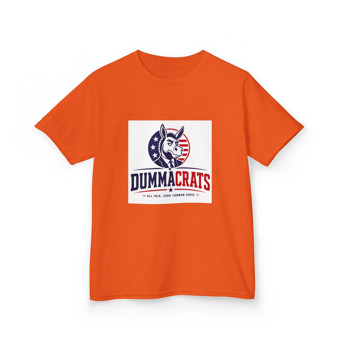 Kids Tee — "Dummacr@ts" Patriotic Donkey Graphic