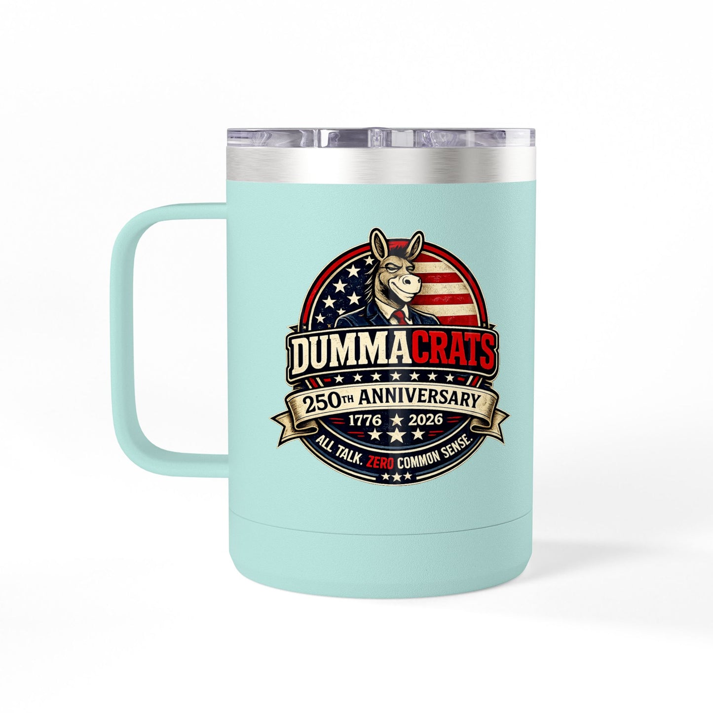 Veteran Muscle Coffee Tumbler 15oz — American Flag 'Veterans' Shield Travel Mug