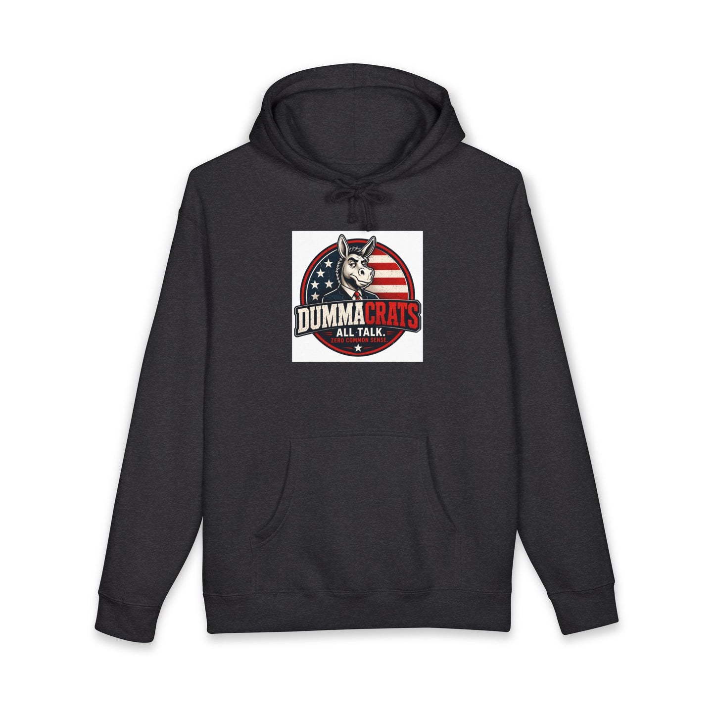 Dummacrats All Talk Hoodie – Political Satire Pullover with Donkey Logo
