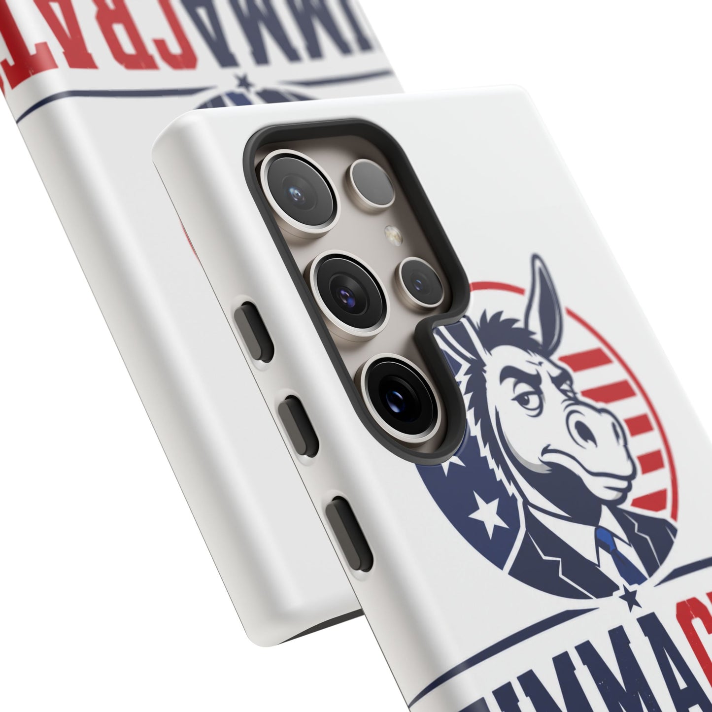 Phone Case — 'DemmaCrat' Political Donkey Design, Patriotic Anti-Democrat Graphic