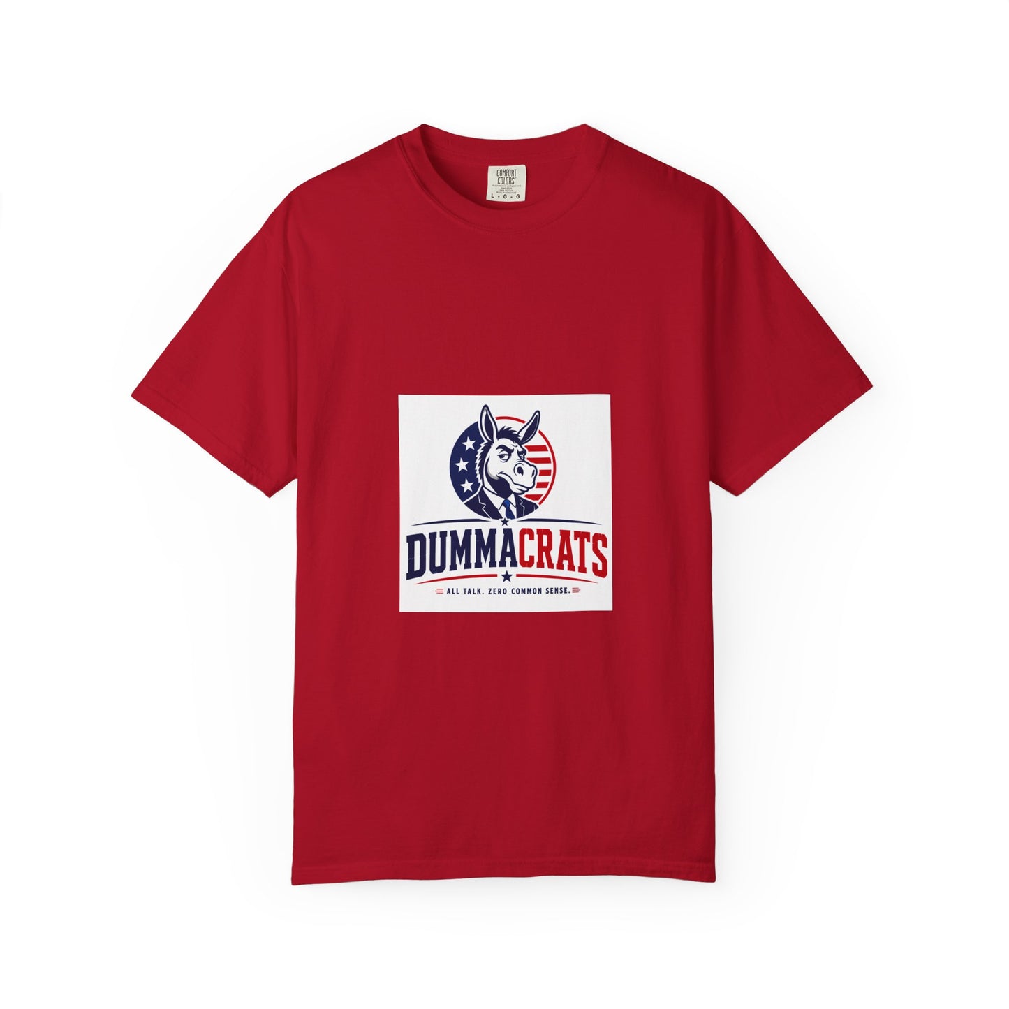 Political Satire T‑Shirt — "Dummacrats" Patriotic Donkey Graphic