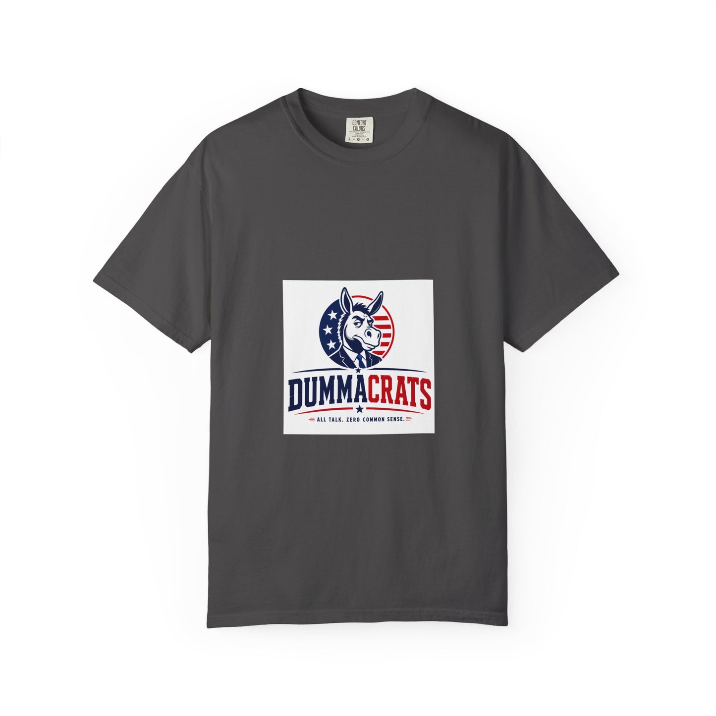 Political Satire T‑Shirt — "Dummacrats" Patriotic Donkey Graphic