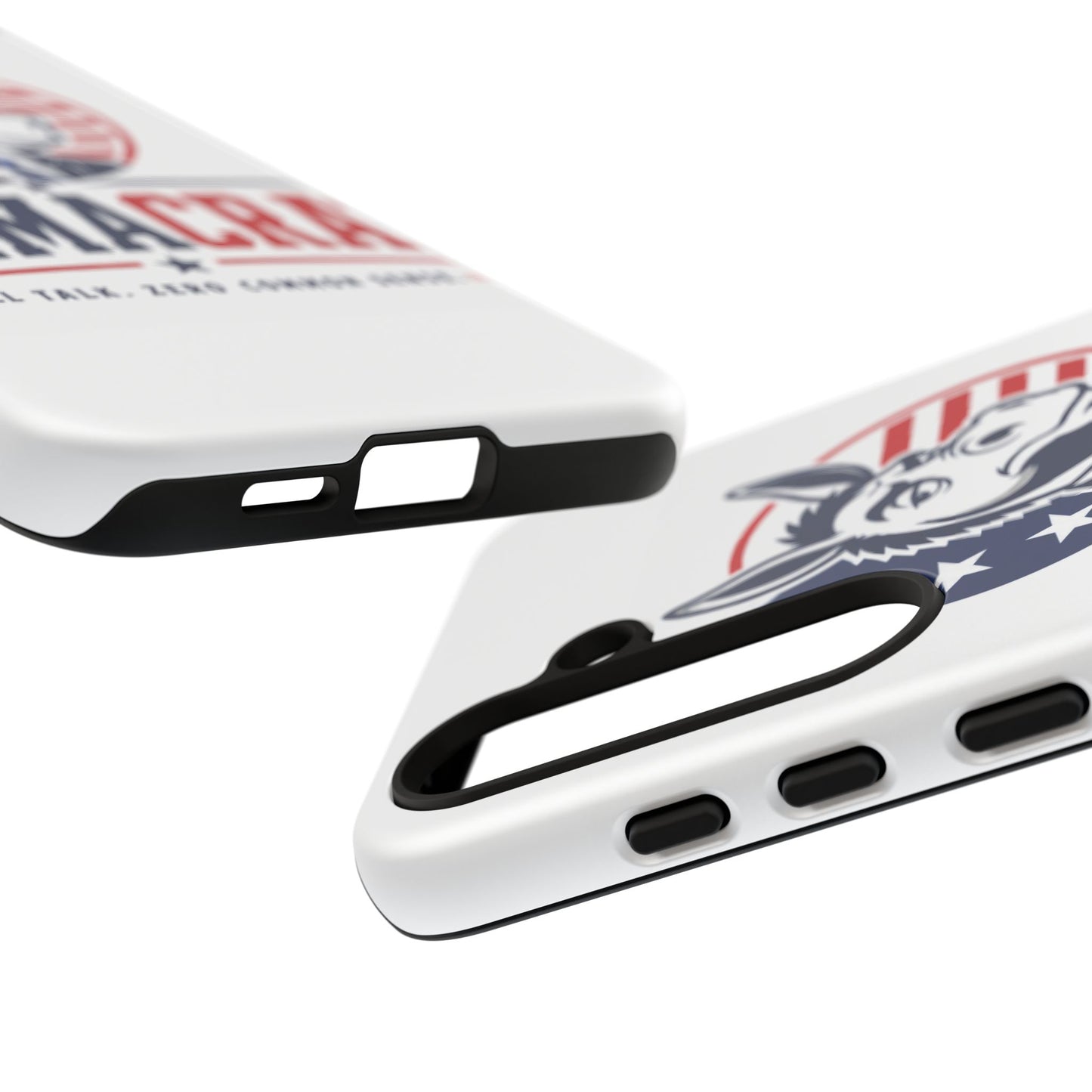 Phone Case — 'DemmaCrat' Political Donkey Design, Patriotic Anti-Democrat Graphic