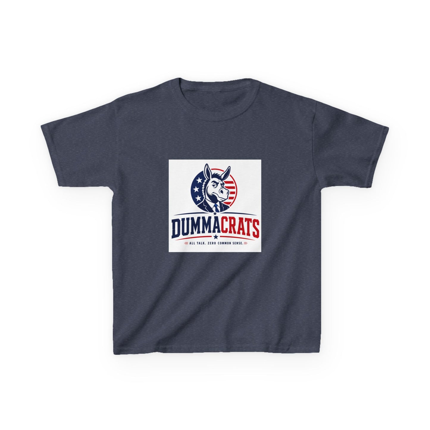 Kids Tee — "Dummacr@ts" Patriotic Donkey Graphic