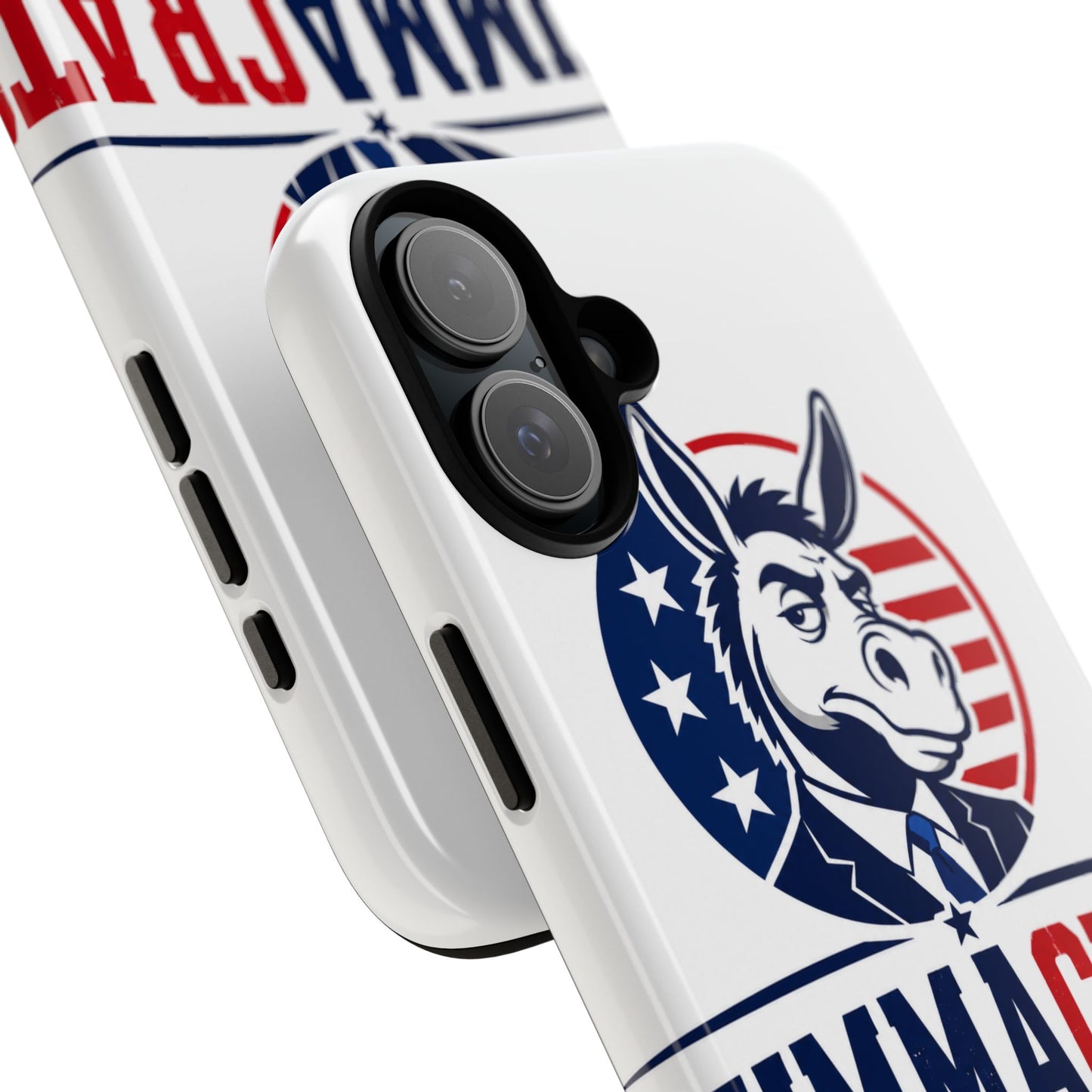 Phone Case — 'DemmaCrat' Political Donkey Design, Patriotic Anti-Democrat Graphic