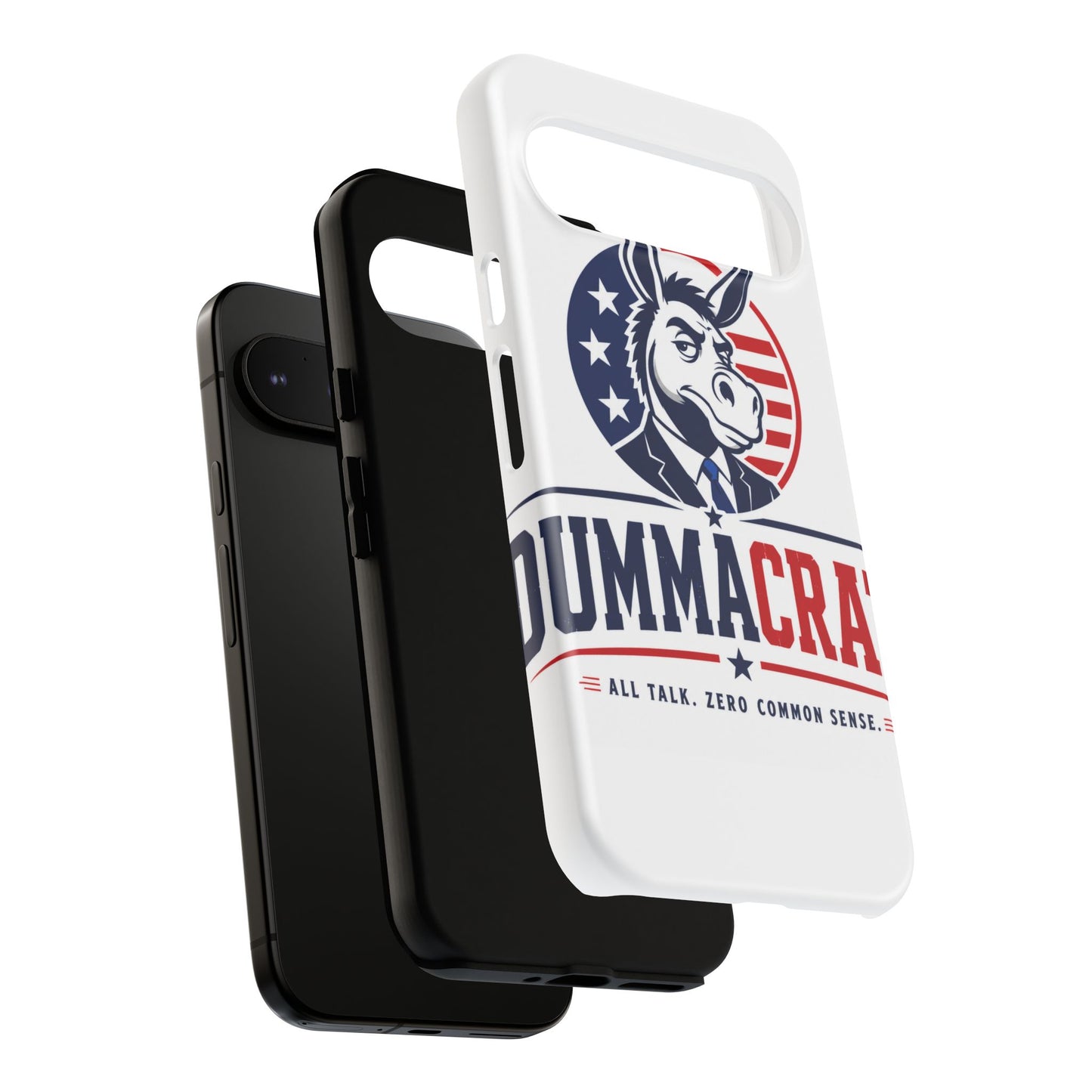 Phone Case — 'DemmaCrat' Political Donkey Design, Patriotic Anti-Democrat Graphic