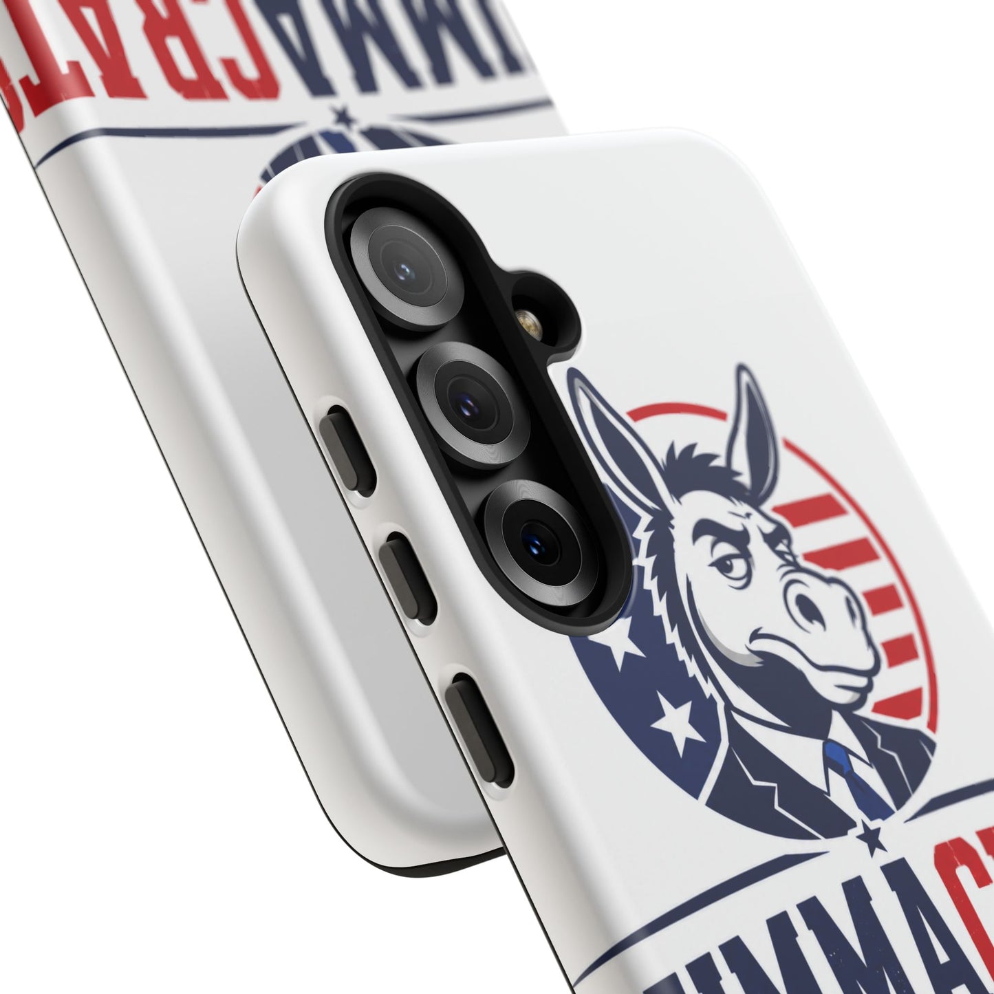 Phone Case — 'DemmaCrat' Political Donkey Design, Patriotic Anti-Democrat Graphic