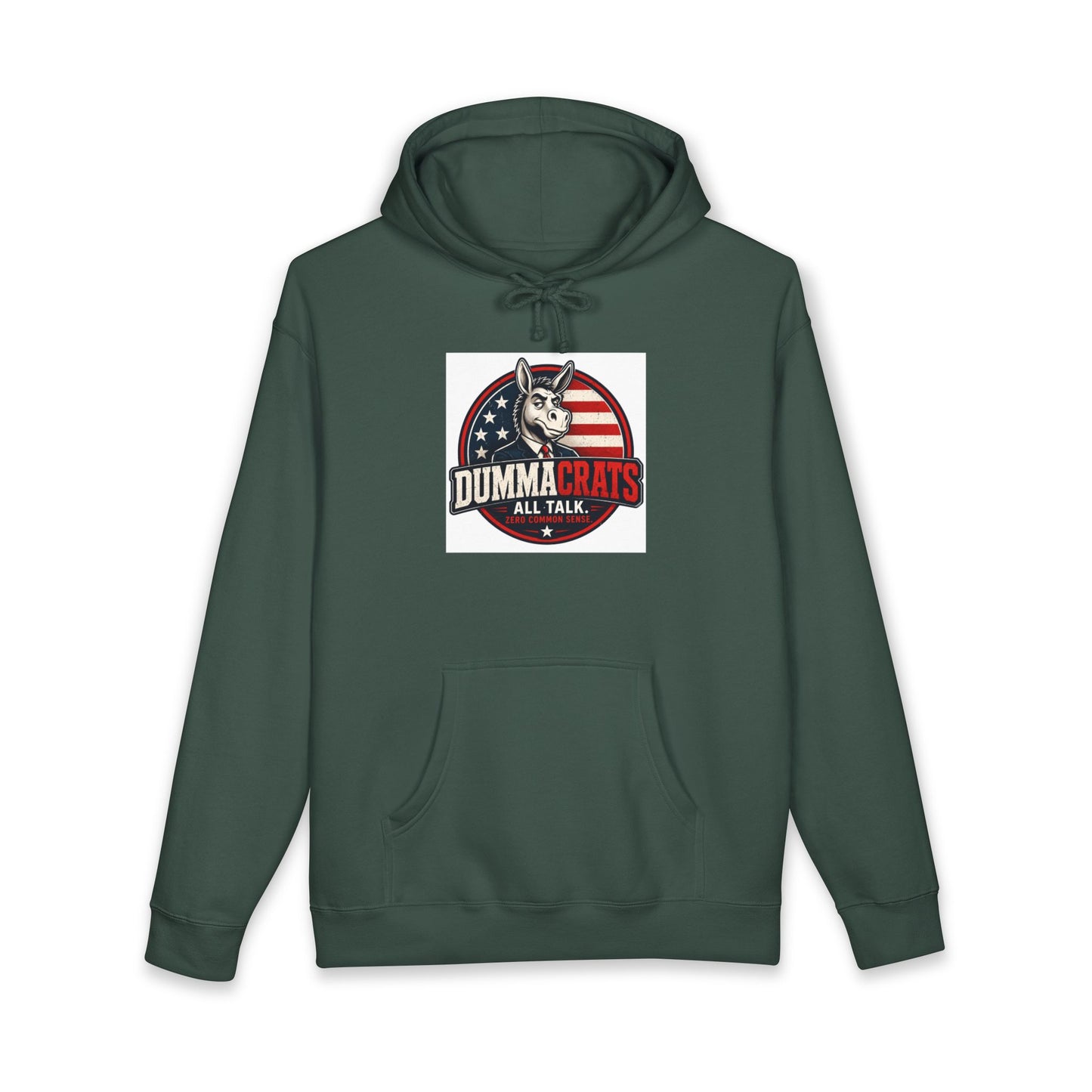 Dummacrats All Talk Hoodie – Political Satire Pullover with Donkey Logo