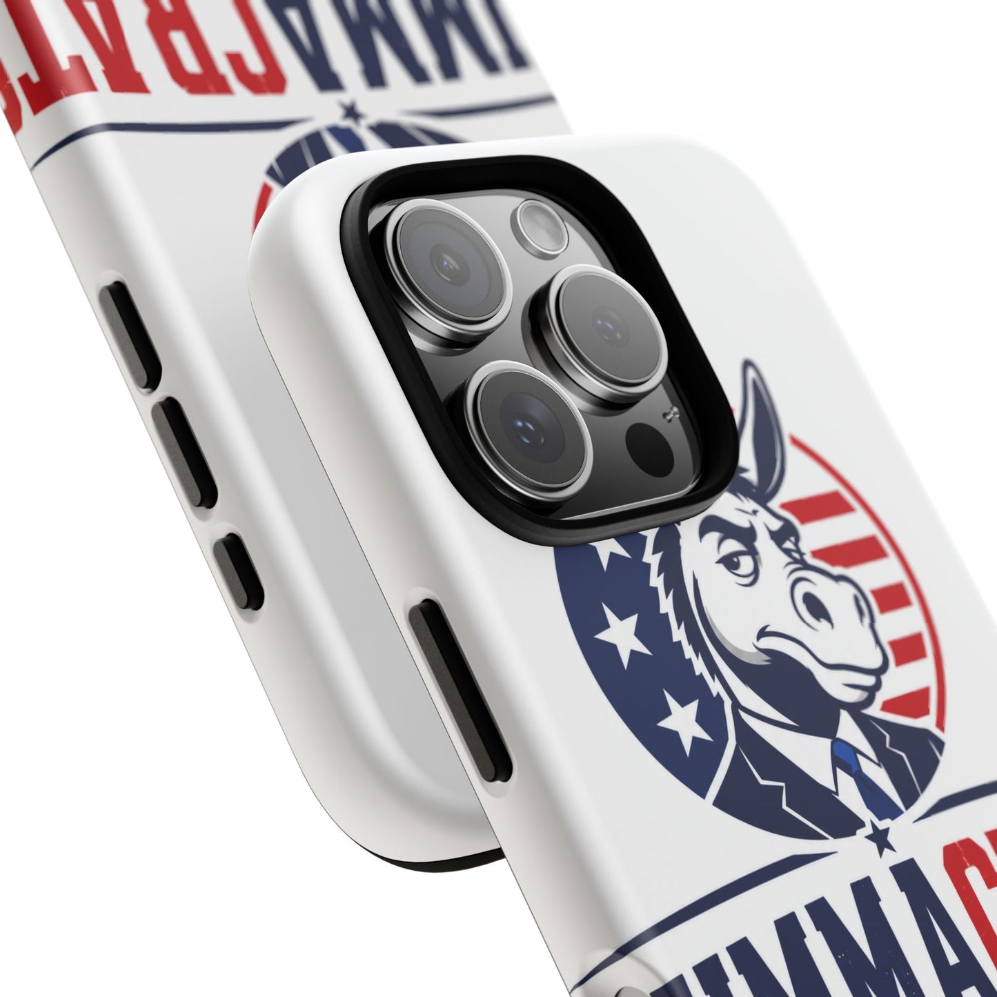 Phone Case — 'DemmaCrat' Political Donkey Design, Patriotic Anti-Democrat Graphic