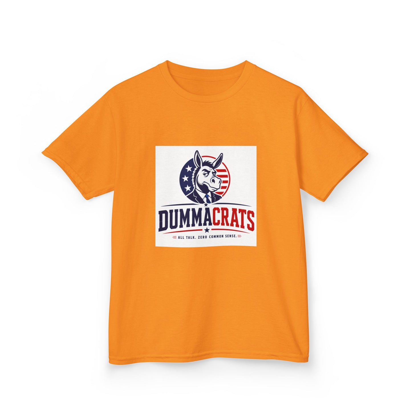 Kids Tee — "Dummacr@ts" Patriotic Donkey Graphic
