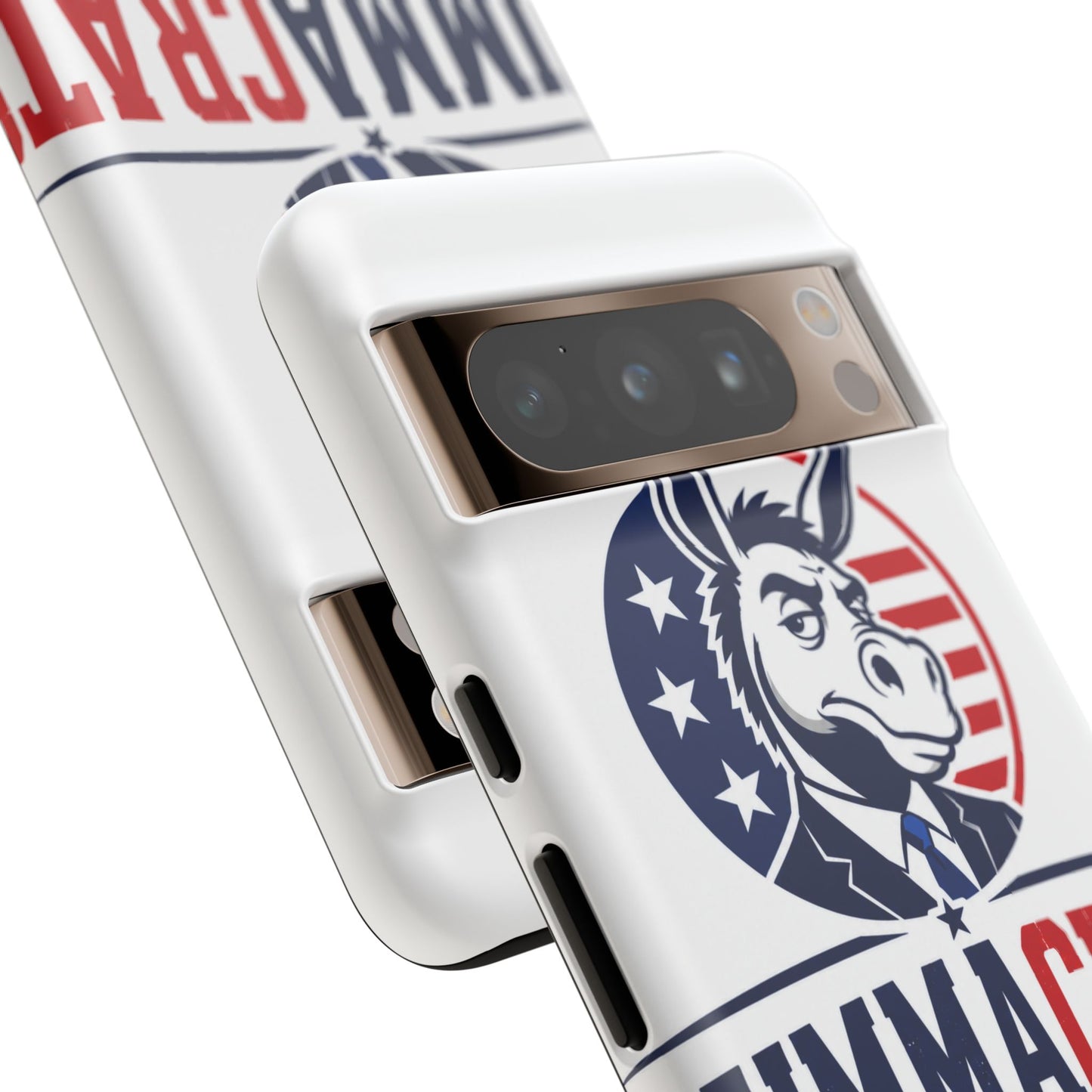 Phone Case — 'DemmaCrat' Political Donkey Design, Patriotic Anti-Democrat Graphic