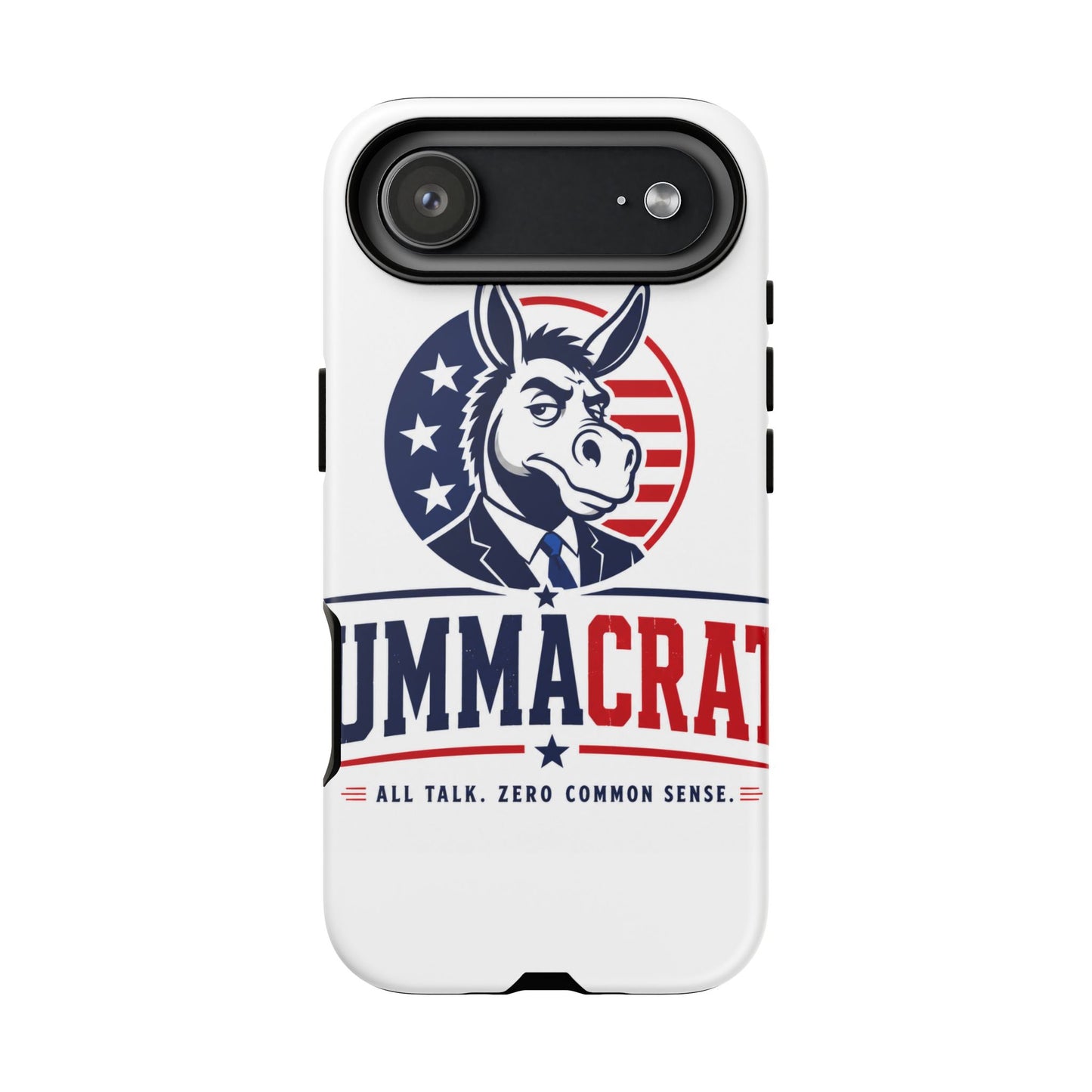 Phone Case — 'DemmaCrat' Political Donkey Design, Patriotic Anti-Democrat Graphic