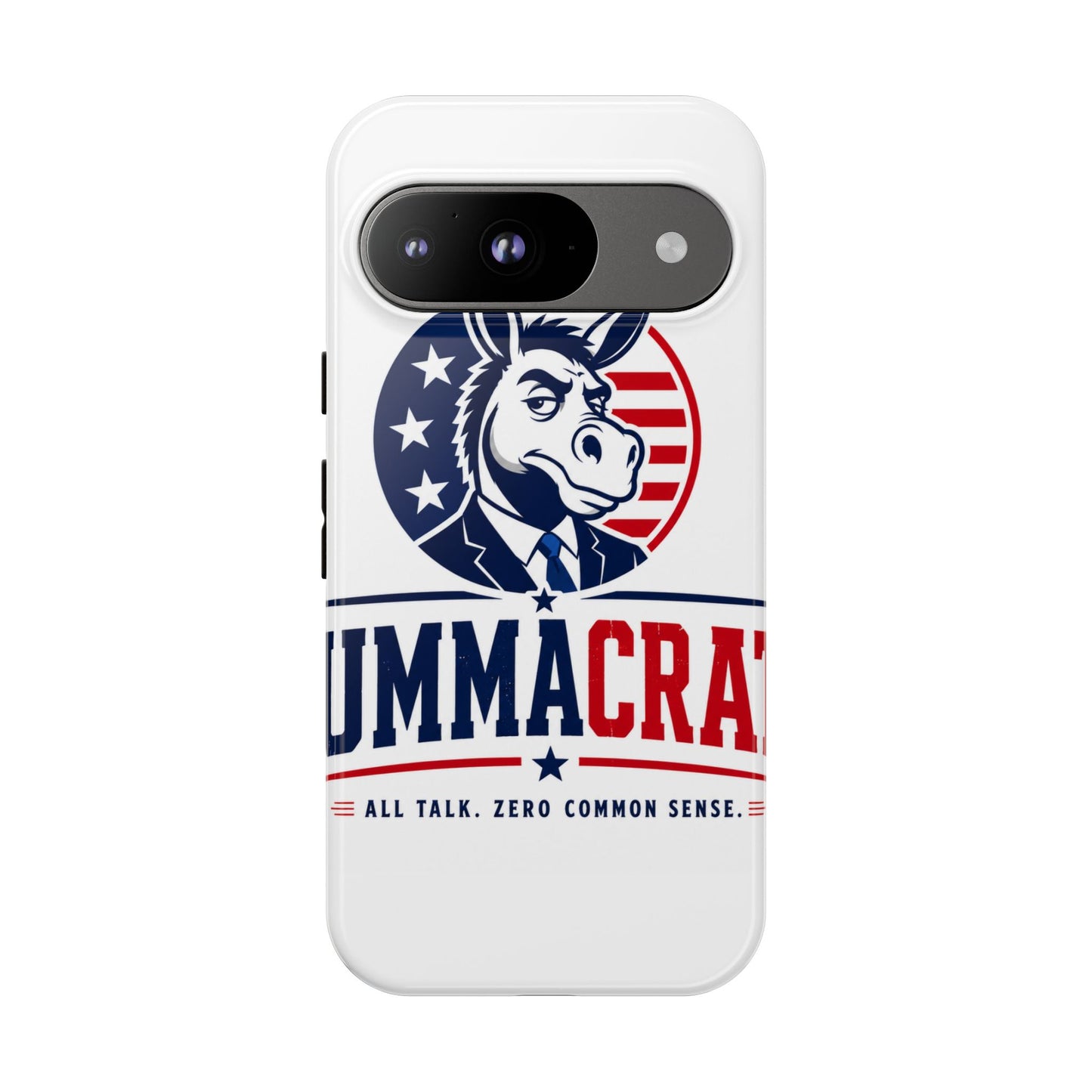 Phone Case — 'DemmaCrat' Political Donkey Design, Patriotic Anti-Democrat Graphic