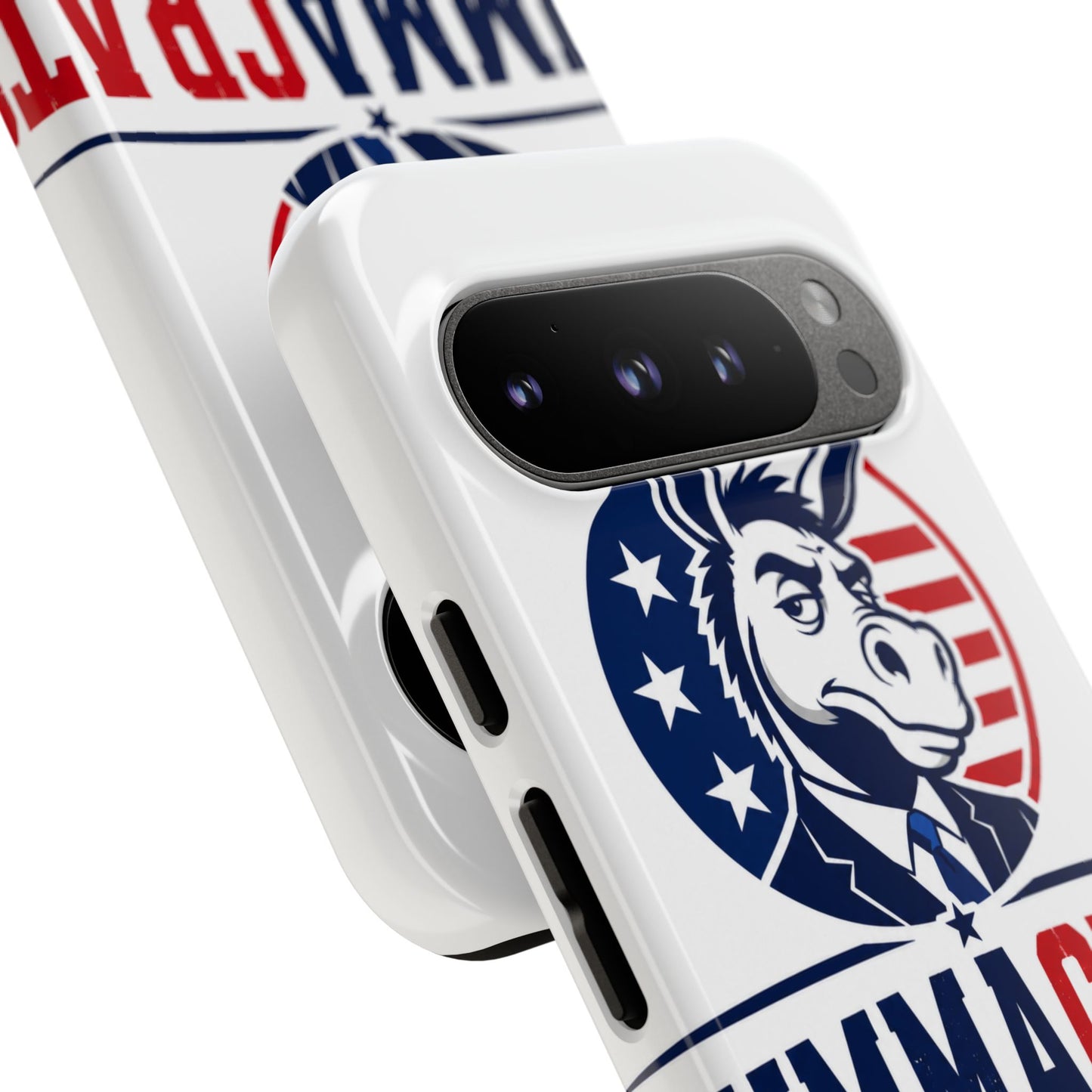 Phone Case — 'DemmaCrat' Political Donkey Design, Patriotic Anti-Democrat Graphic