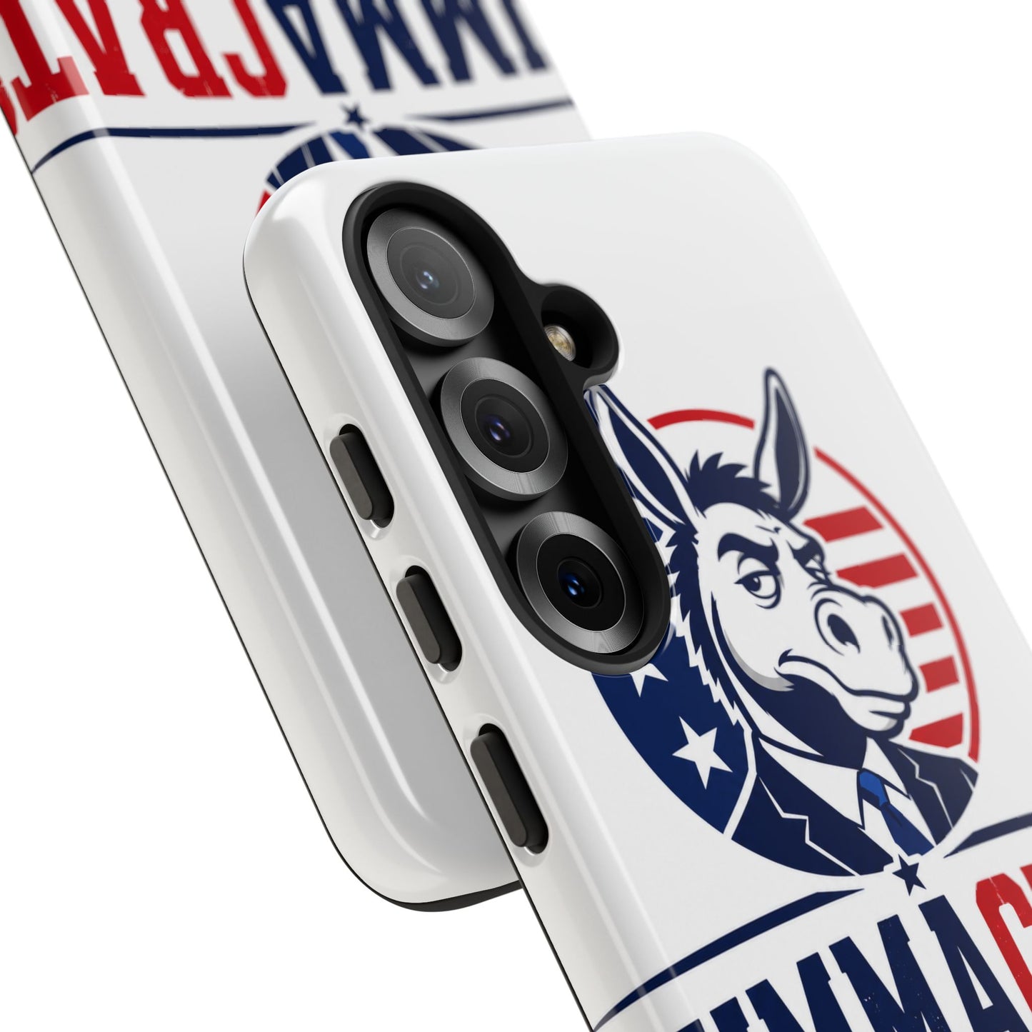 Phone Case — 'DemmaCrat' Political Donkey Design, Patriotic Anti-Democrat Graphic