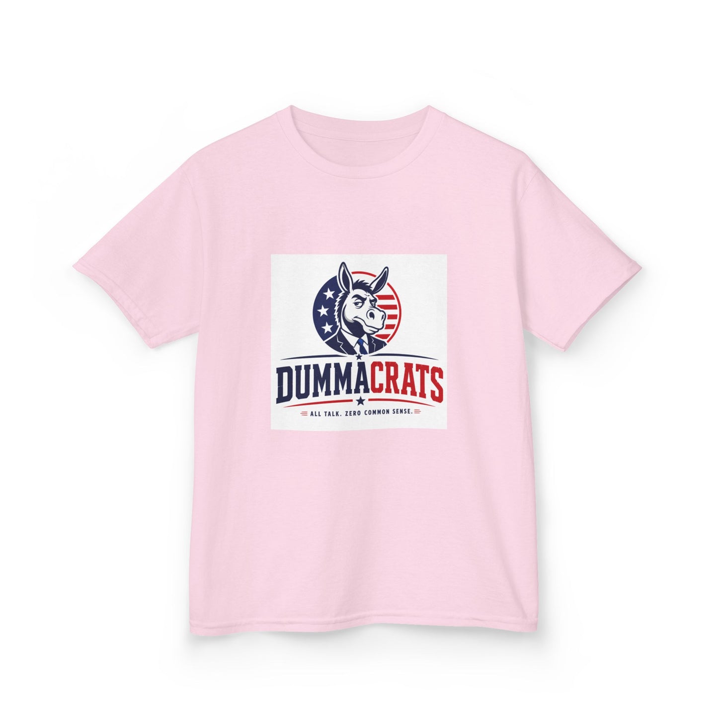 Kids Tee — "Dummacr@ts" Patriotic Donkey Graphic