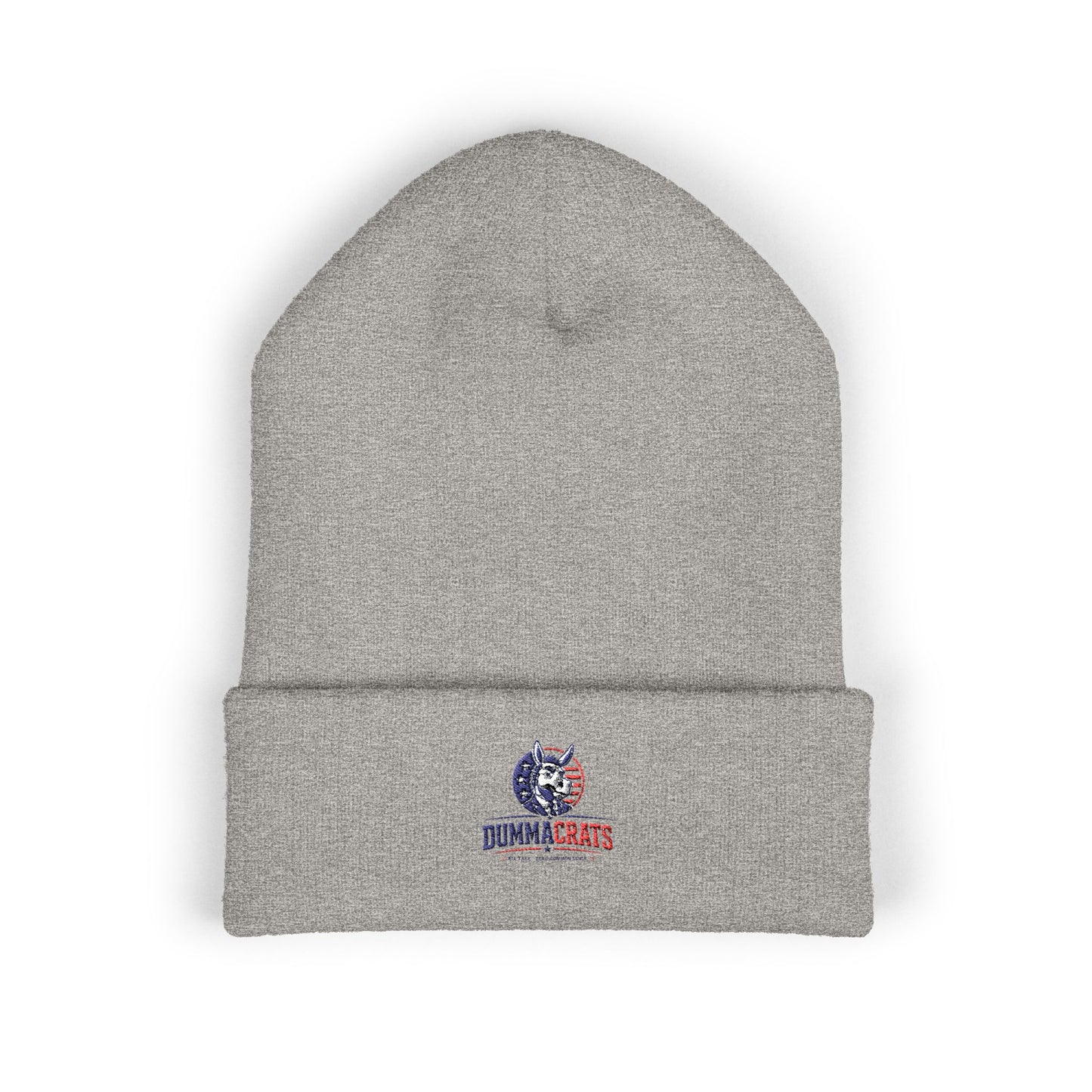 Patriotic Bulldog Embroidered Cuffed Beanie