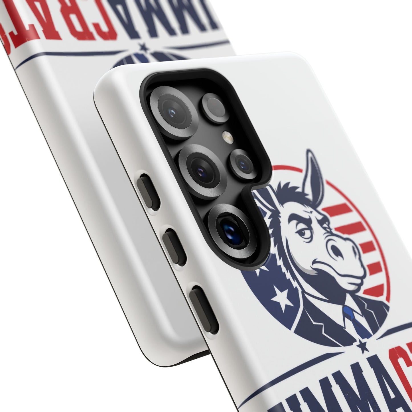 Phone Case — 'DemmaCrat' Political Donkey Design, Patriotic Anti-Democrat Graphic