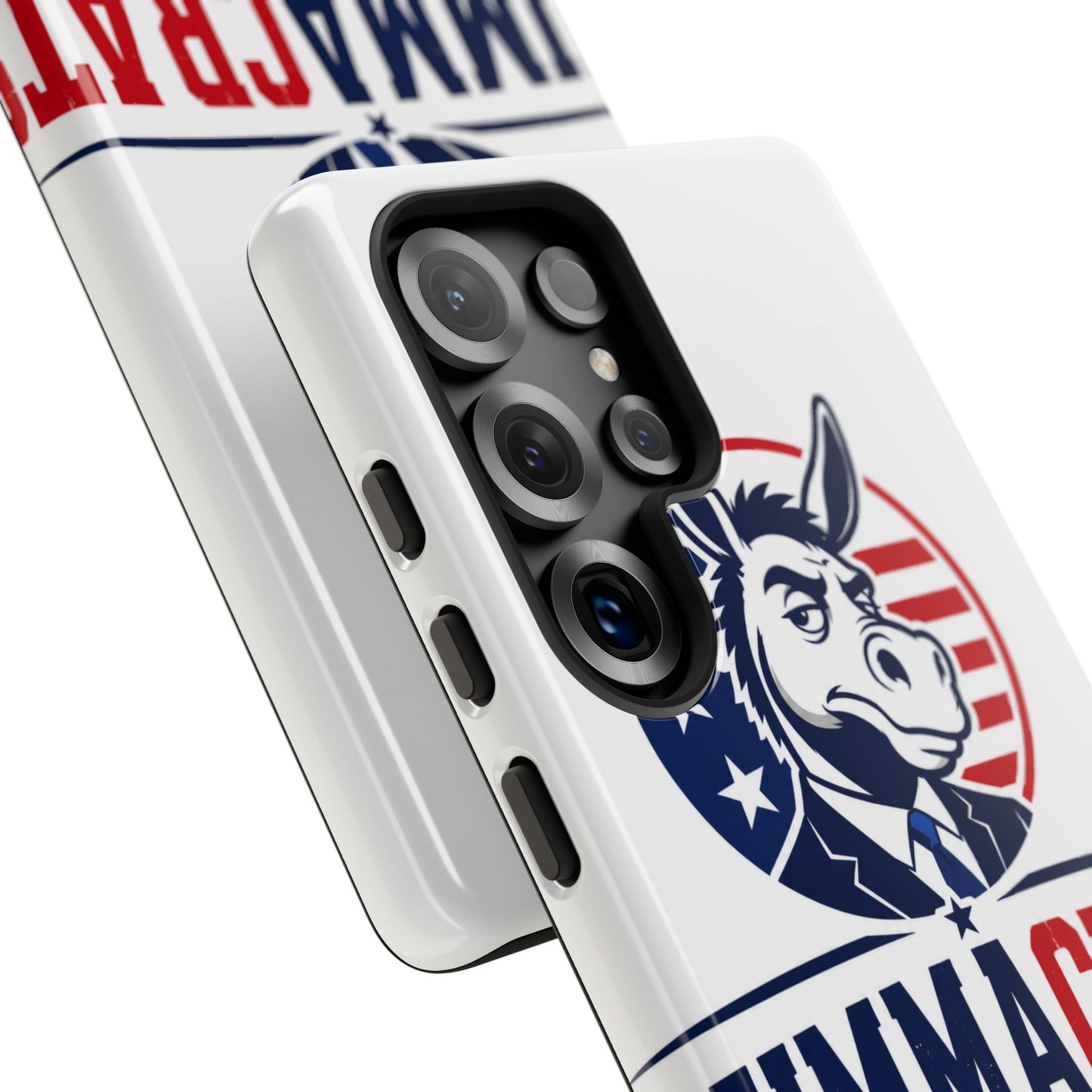 Phone Case — 'DemmaCrat' Political Donkey Design, Patriotic Anti-Democrat Graphic