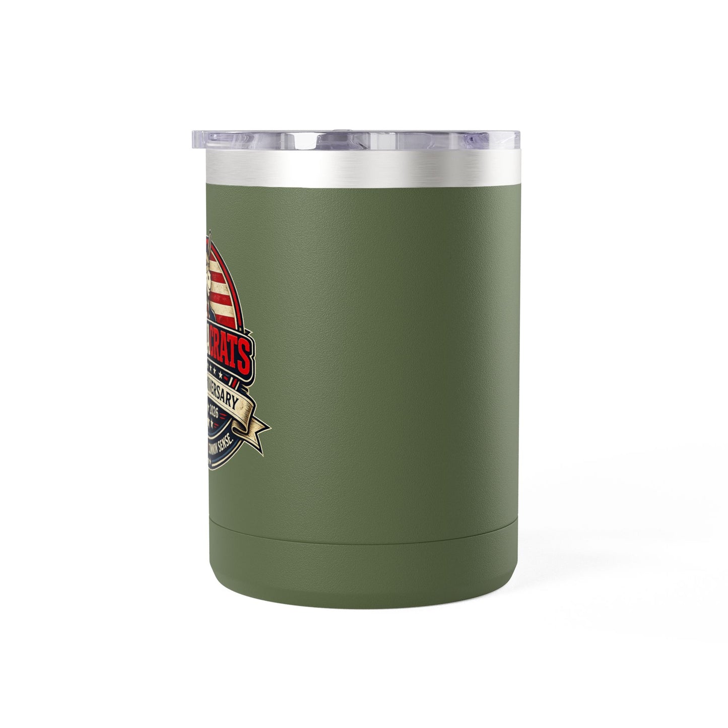 Veteran Muscle Coffee Tumbler 15oz — American Flag 'Veterans' Shield Travel Mug
