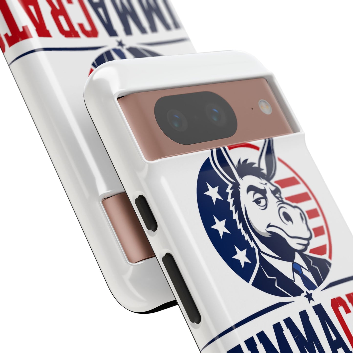 Phone Case — 'DemmaCrat' Political Donkey Design, Patriotic Anti-Democrat Graphic