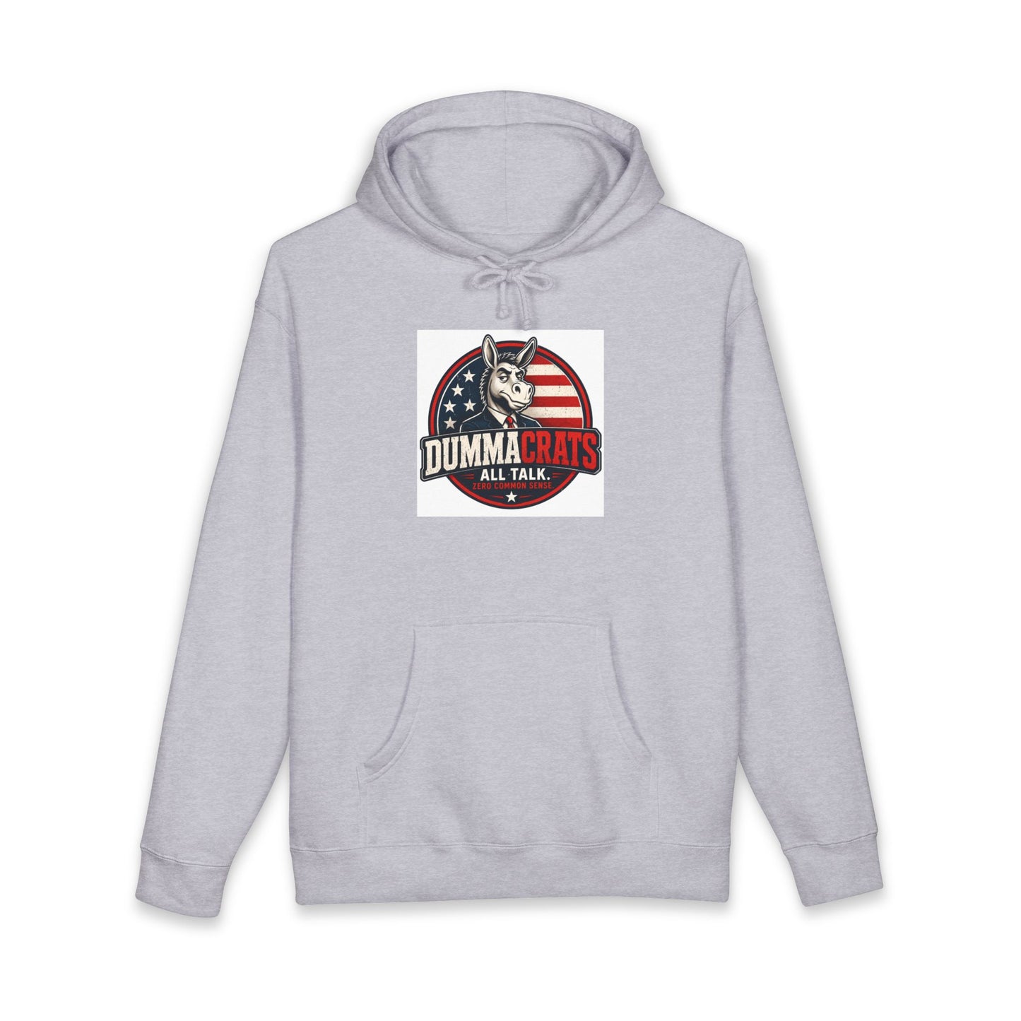 Dummacrats All Talk Hoodie – Political Satire Pullover with Donkey Logo